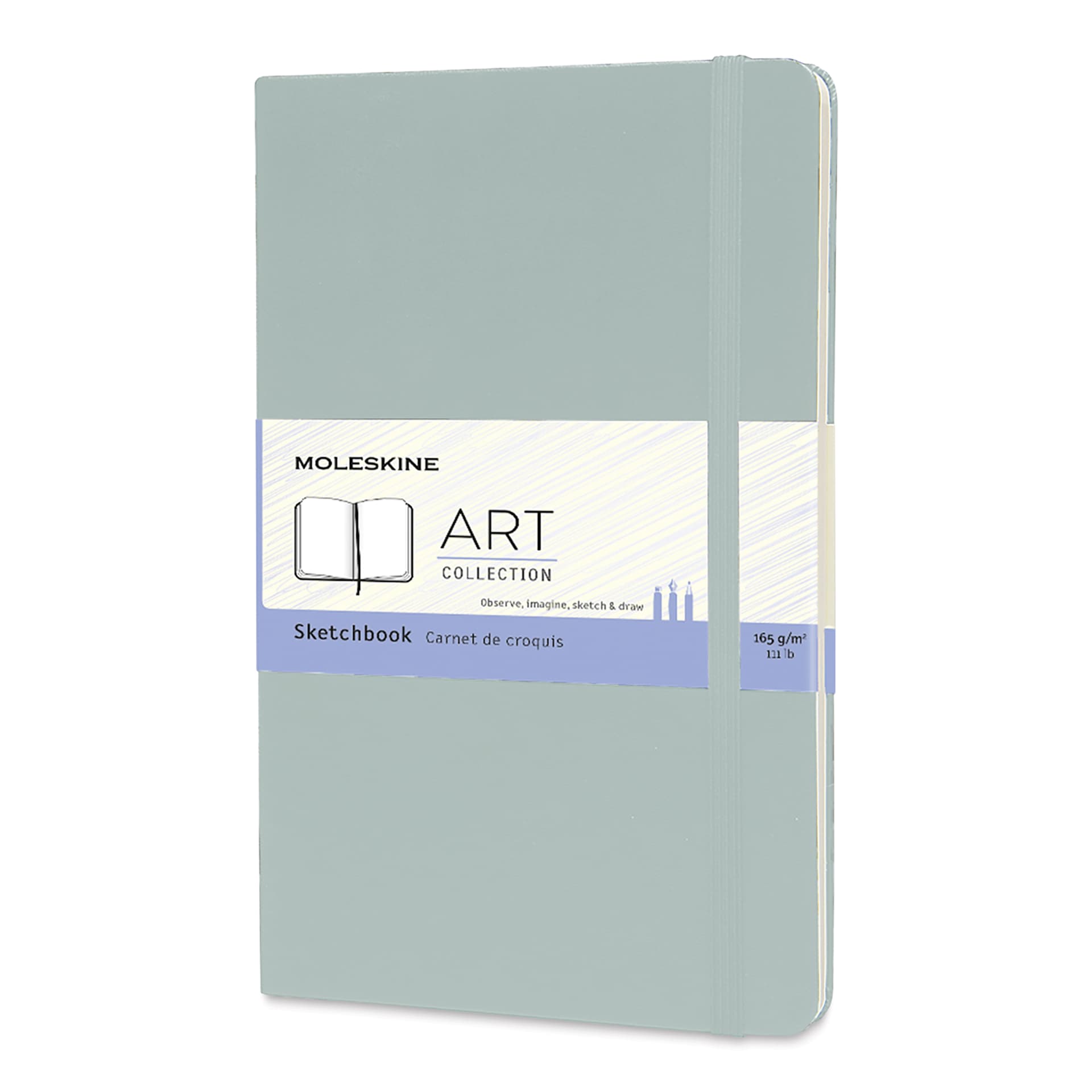 Moleskine Art Collection Sketchbook - Sage, 5" x 8-1/4", front cover