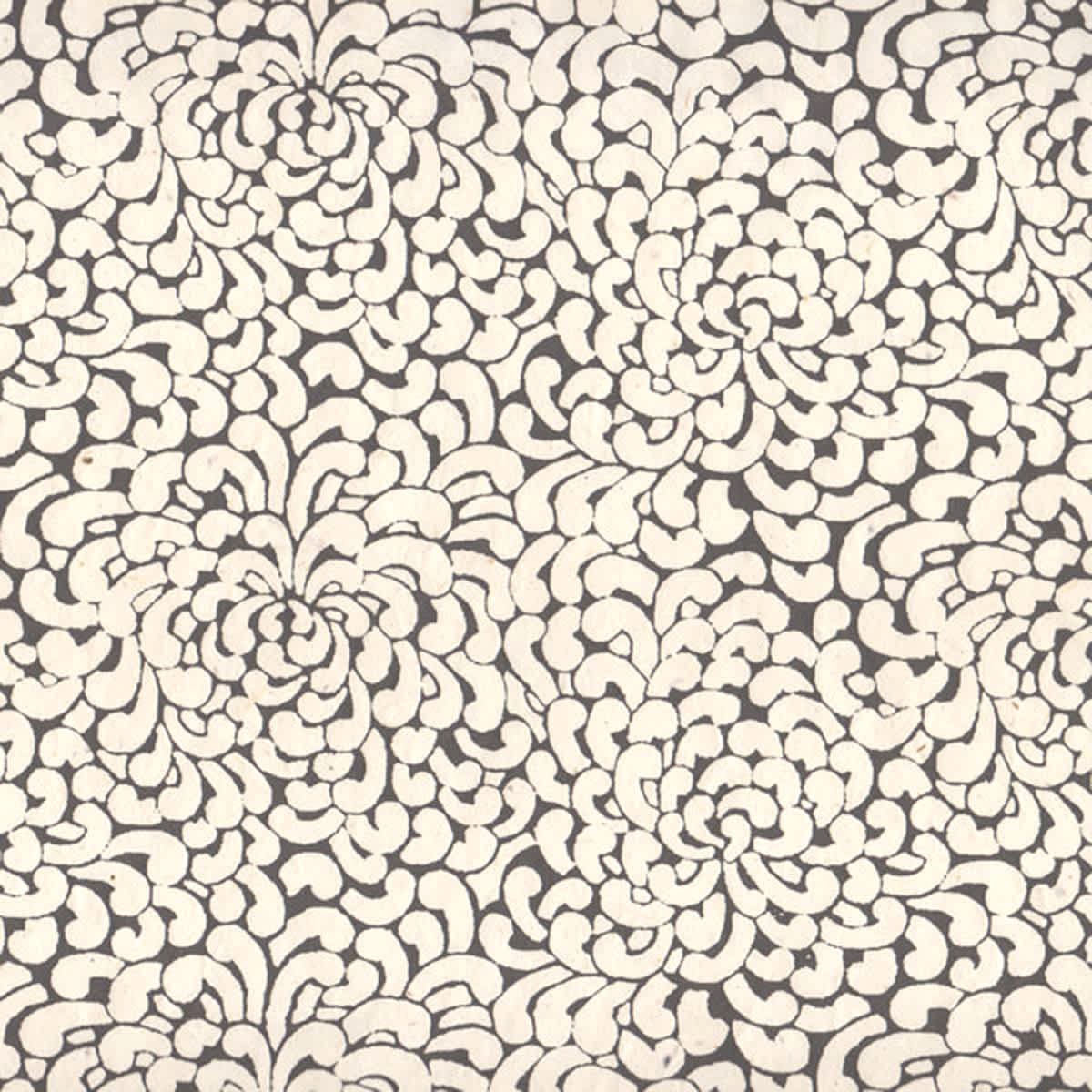 LAMALI Decorative Lokta Paper, 20 in x 30 in, Kikou, White, Gray Silkscreen