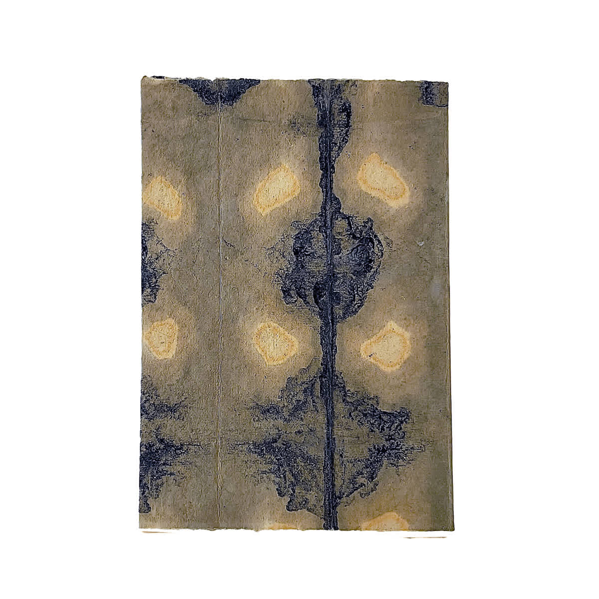 LAMALI Shibori Soft-Cover Handmade Journal, 3.9 in x 5.9 in, 200 Pgs./Bk., Grey