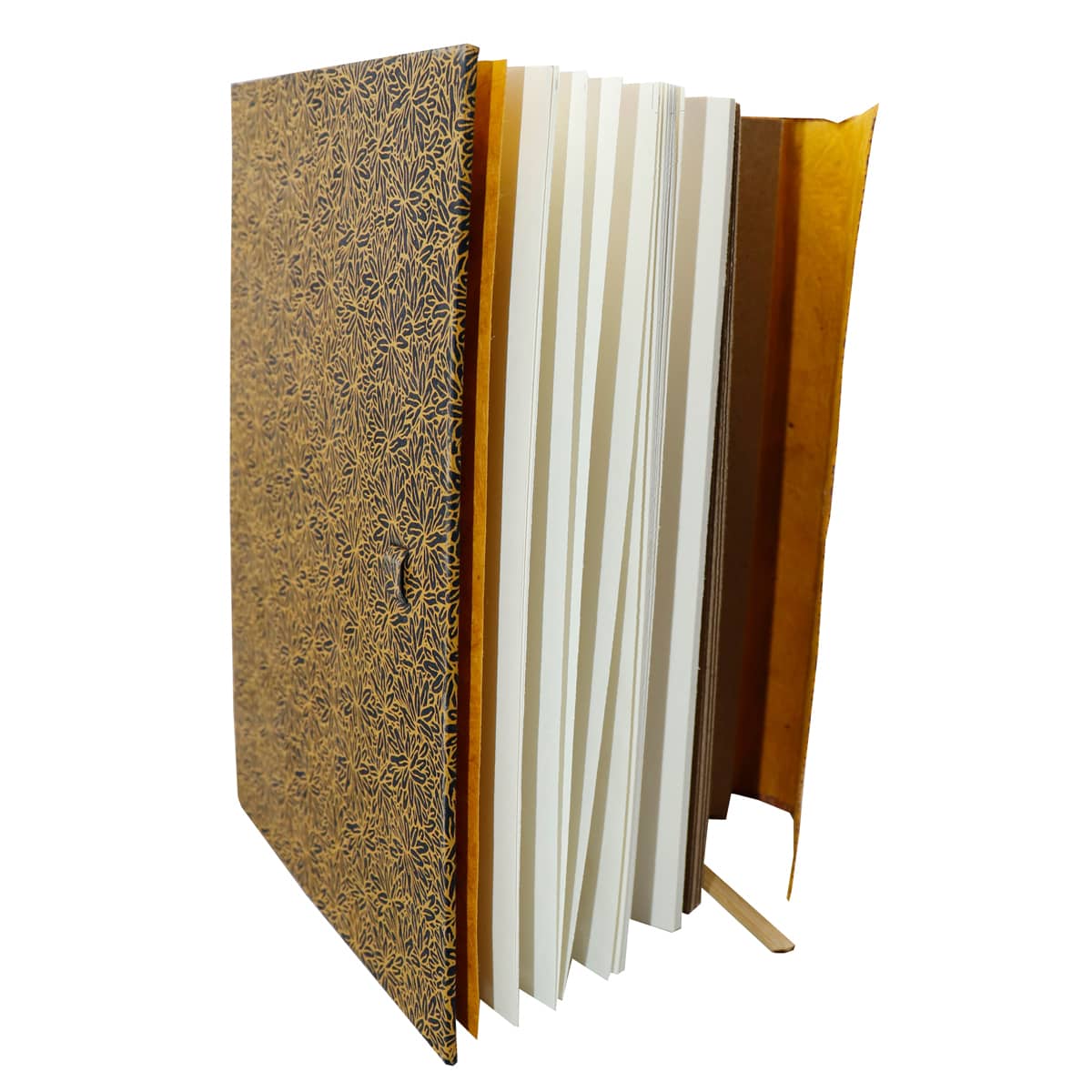 LAMALI Wanderer Hard-Cover Handmade Journal, 5.9 in x 8.3 in, 164 Pgs./Bk., Gold-Brown