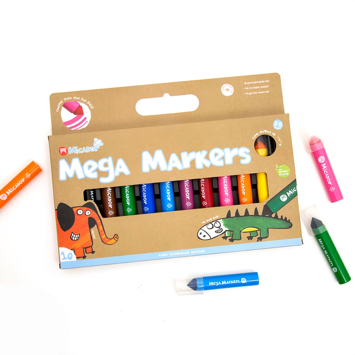 Mega Markers 10-Color Pack 10-Marker Pack