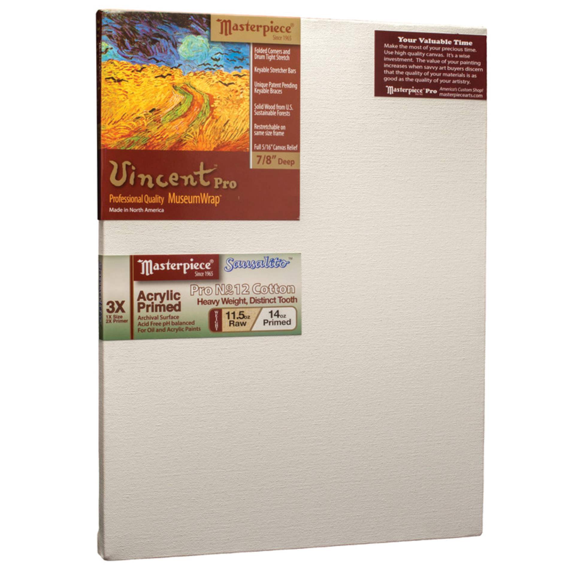 Masterpiece Monet Professional Canvas, 7 oz, 12" x 24"