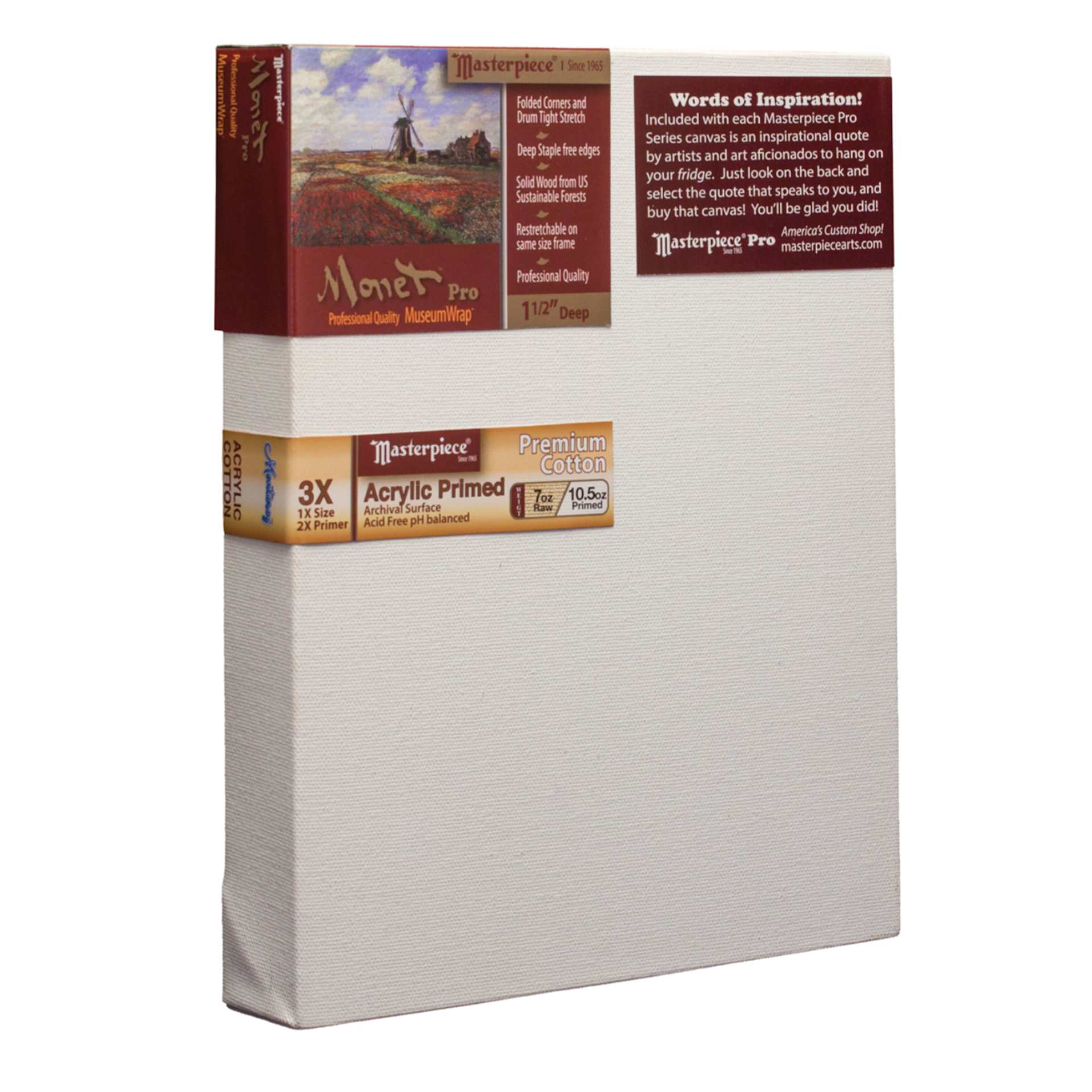 Masterpiece Monet Professional Canvas, 7 oz, 4" x 6"