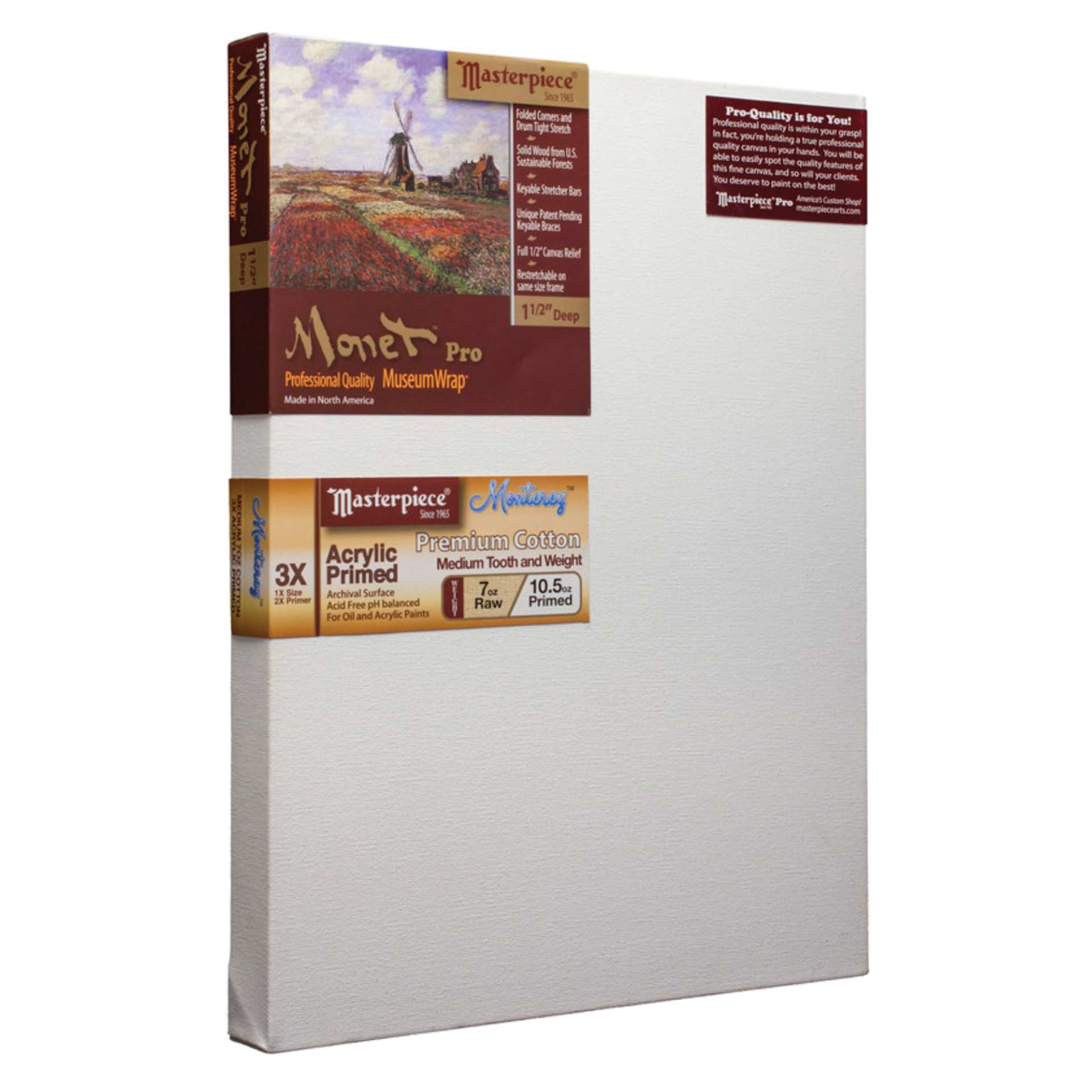 Masterpiece Monet Professional Canvas, 7 oz, 12" x 36"