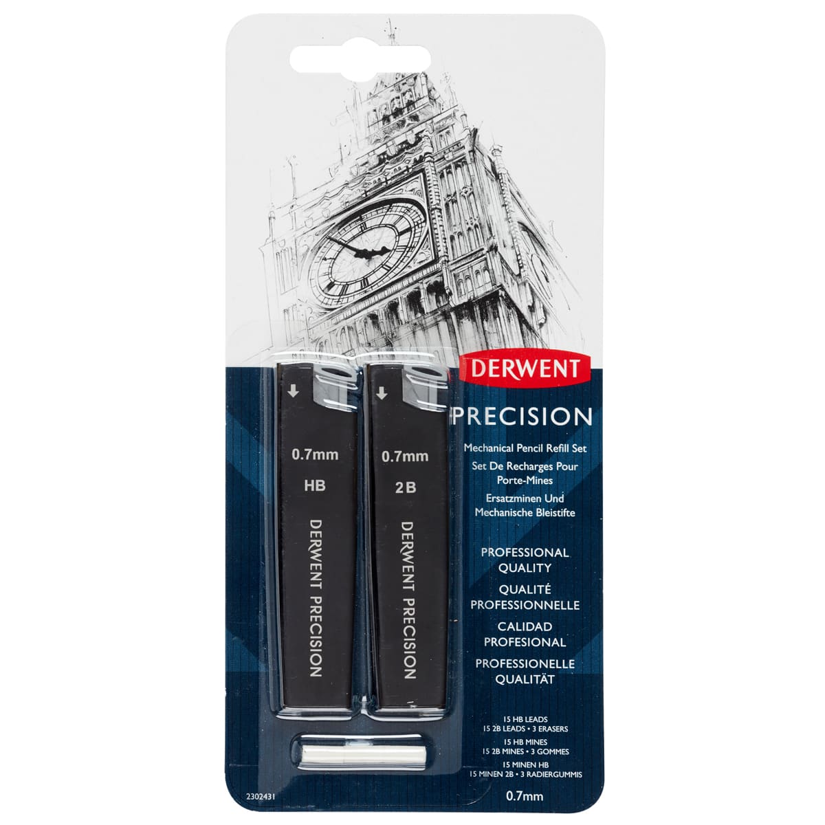 Derwent Precision Mechanical Pencil Refill Leads, .7mm