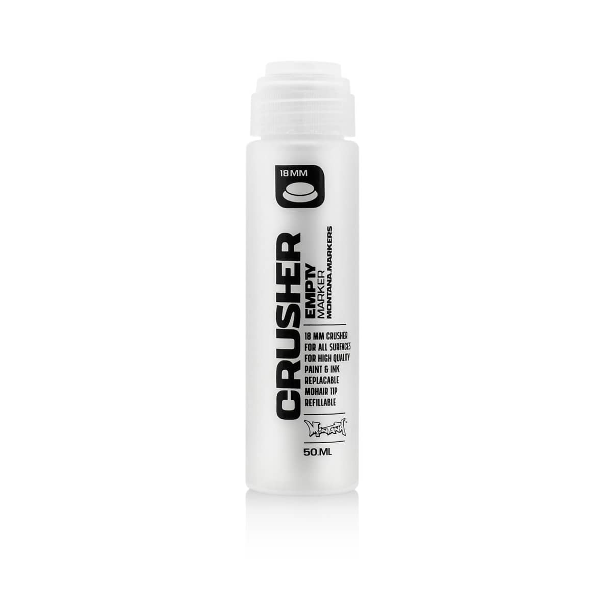 Montana BLACK Empty Marker 18mm - 50ml Crusher