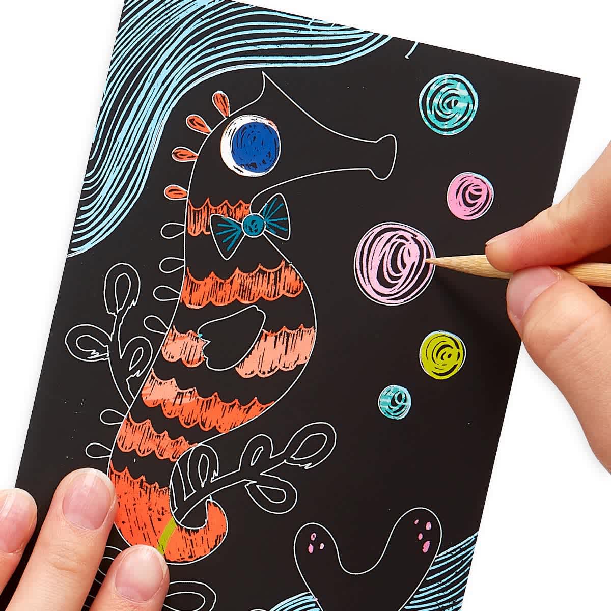 Mini Scratch & Scribble Art Kits Friendly Fish