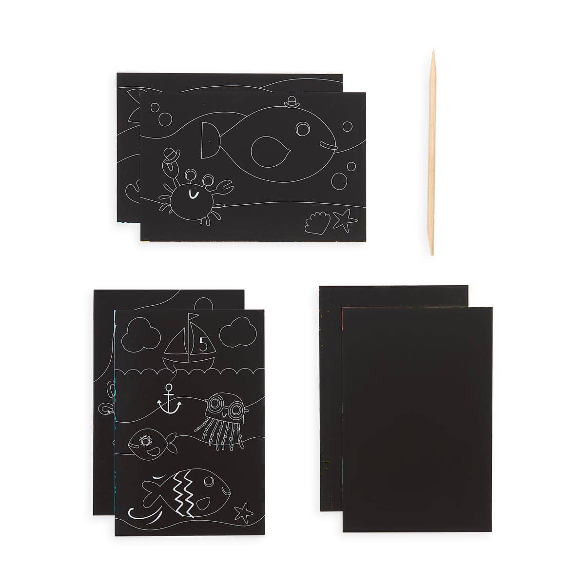 Mini Scratch & Scribble Art Kits Friendly Fish