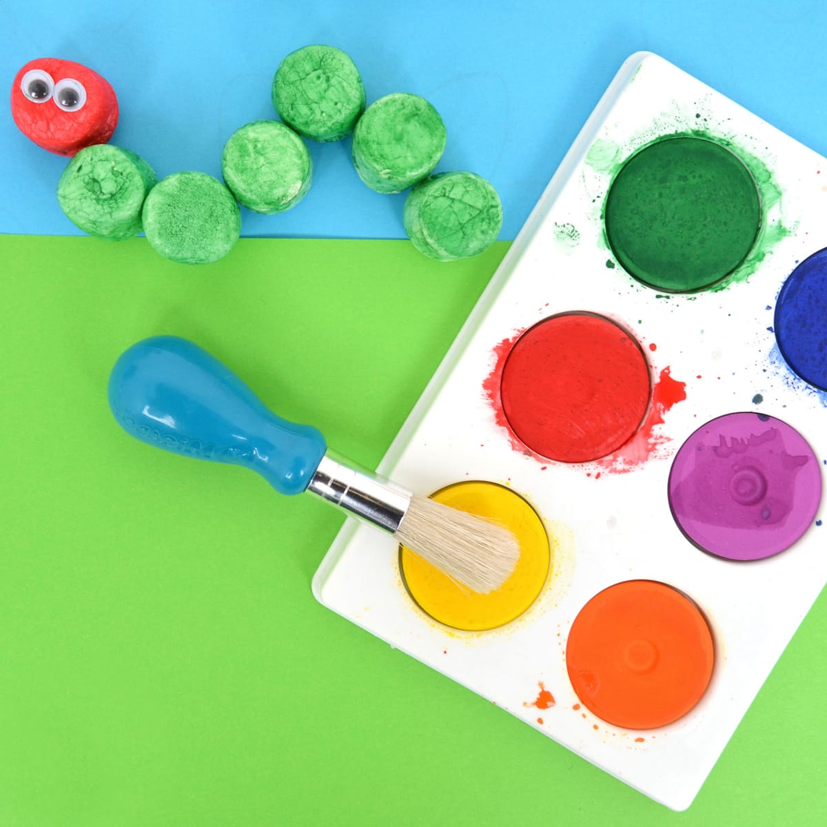 Low-Mess Washable 6-Color Paint Disc Sets Bright Colors