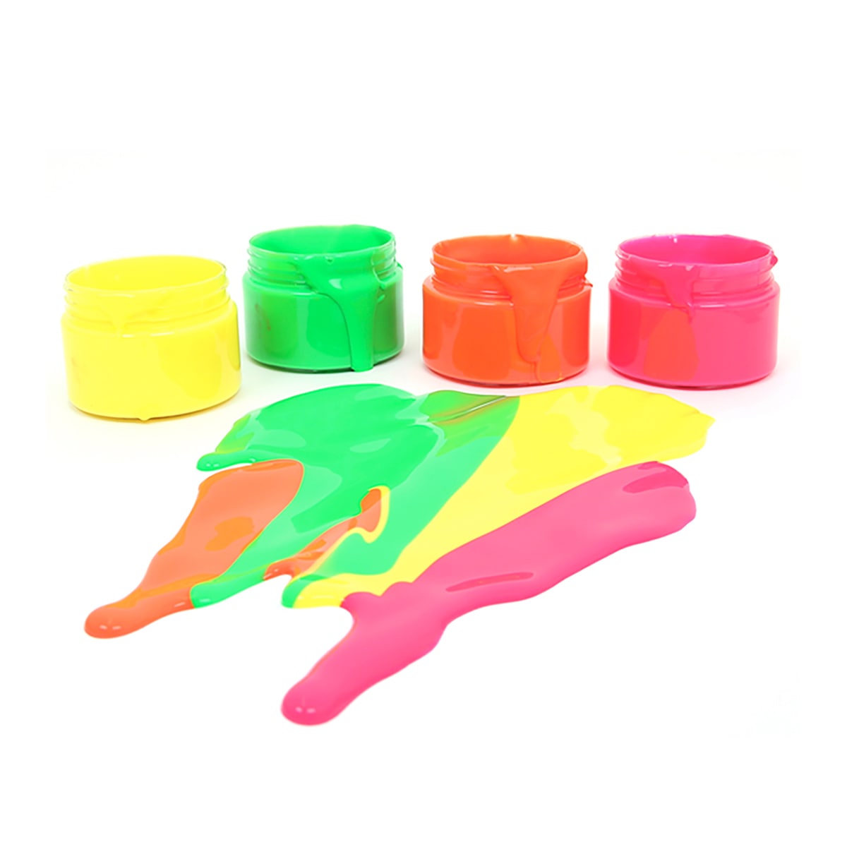 Easy Wash Paint Sets 4-Color Fluorescent Set - 60ml Jars