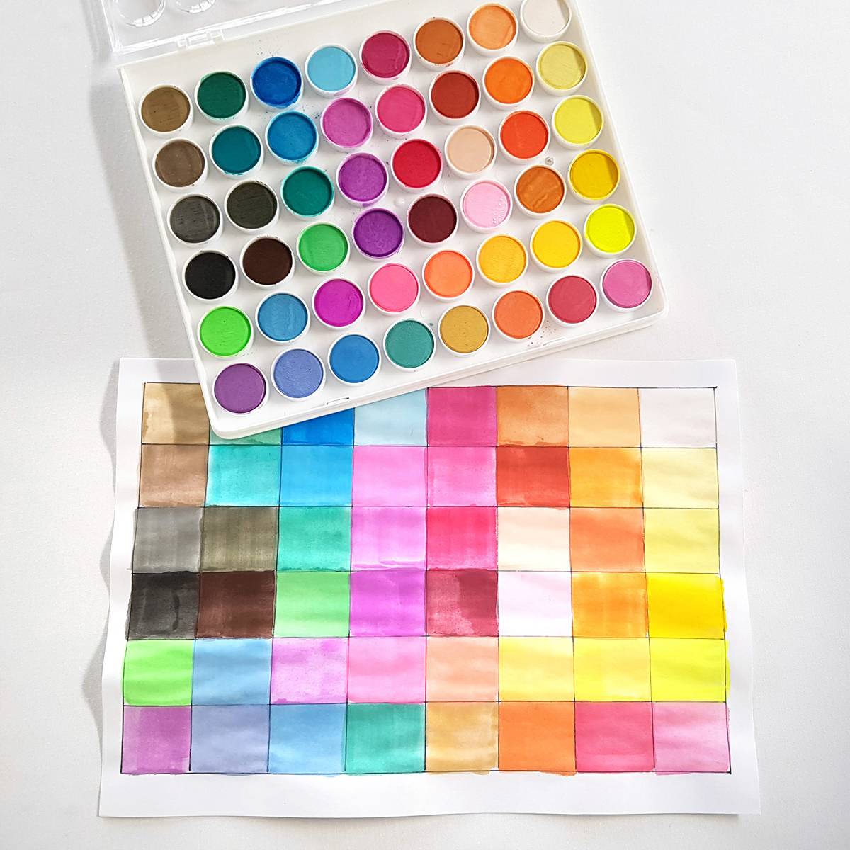 Watercolour Palettes 48-Color Set
