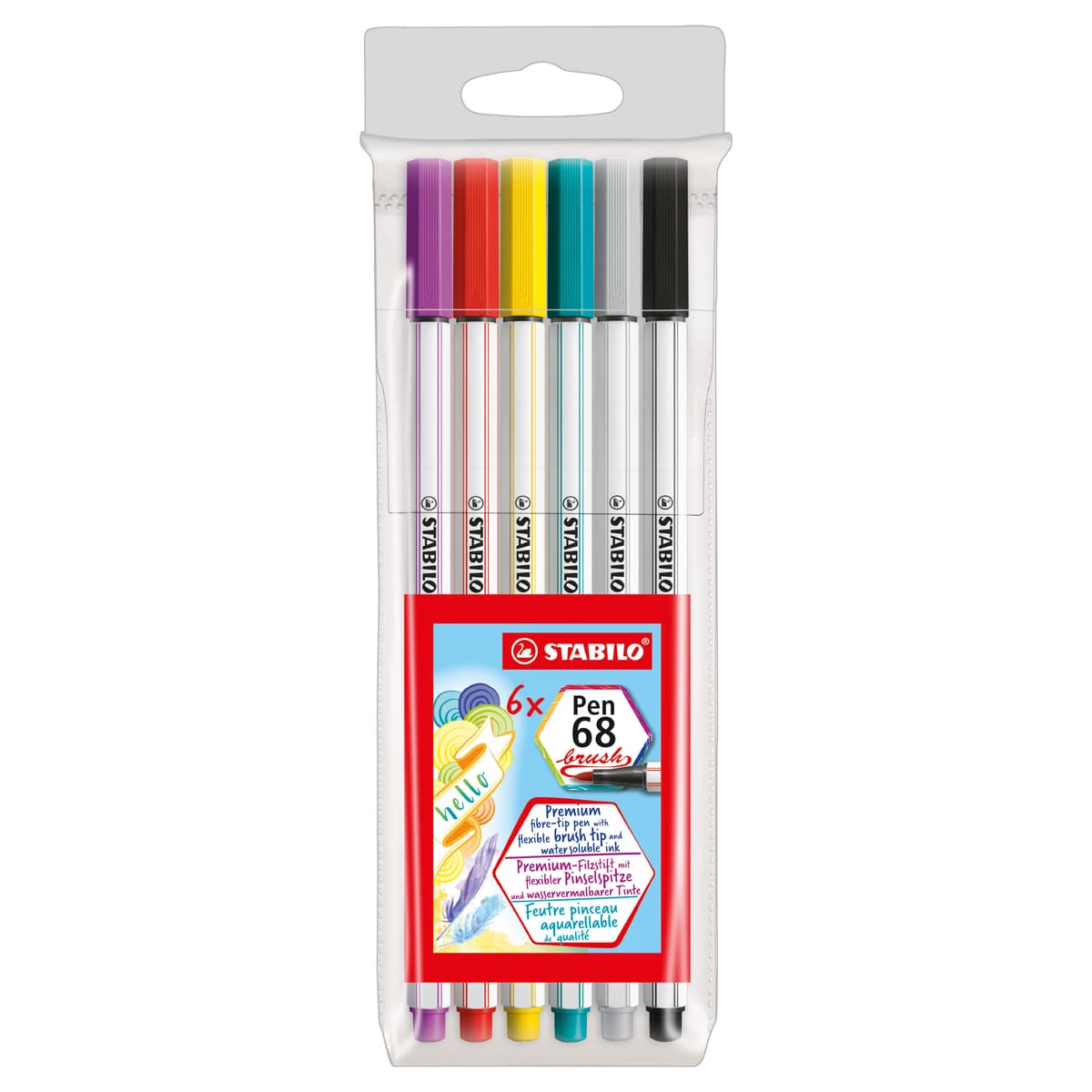 Pen 68 Brush Sets 6-Pen Wallet Set