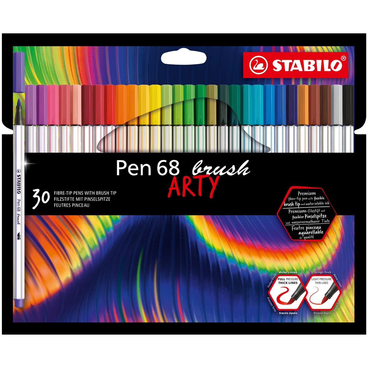 Pen 68 Brush Sets 30-Pen ARTY Wallet Set