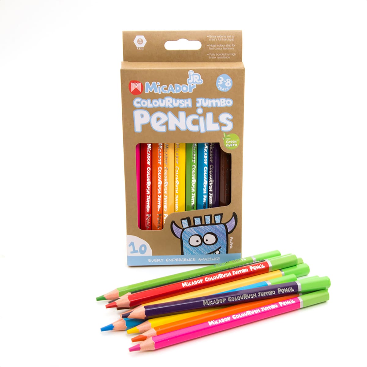 ColouRush Jumbo Pencils 10-Color Pack 10-Color Pack