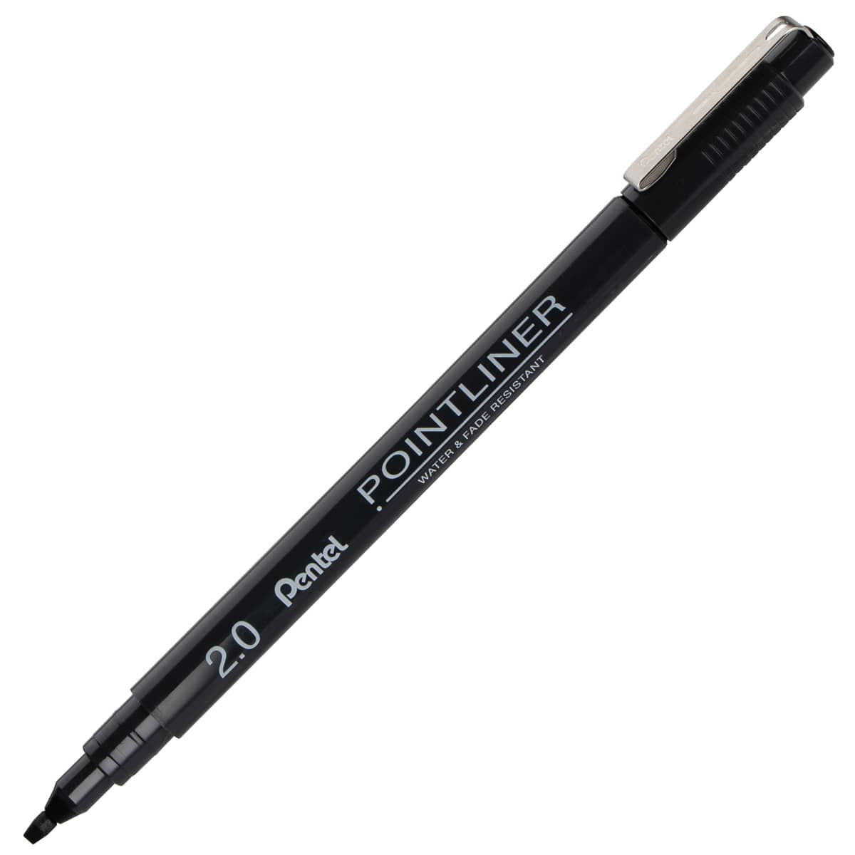Pentel Arts Pointliner Pen 2mm Calligraphy Nib - Black