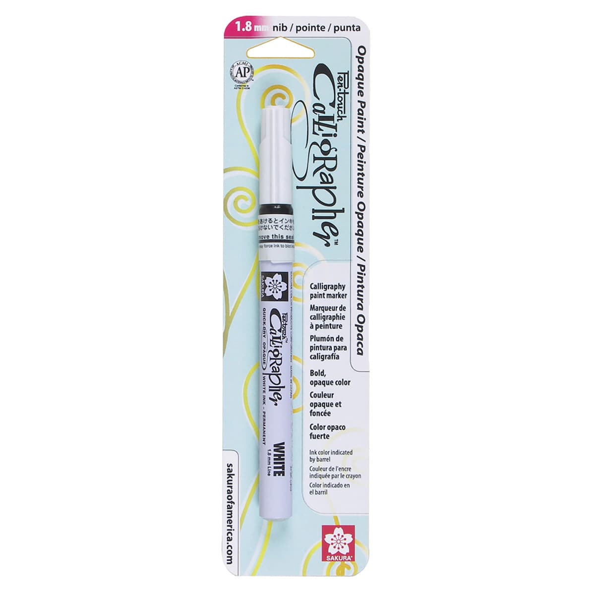 Pentouch Calligrapher Pen White - Peggable