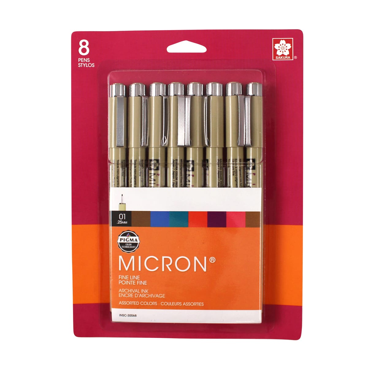 Pigma Micron Pen Sets 8-Color 01 Set