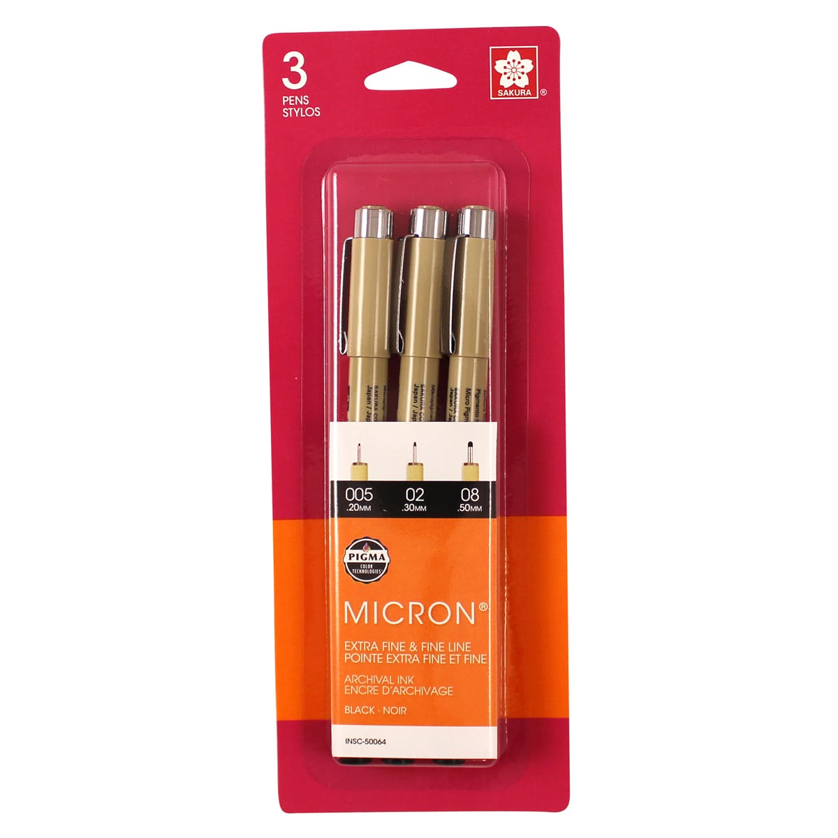 Pigma Micron Pen Sets 3-Pen Set (005, 02, 08)