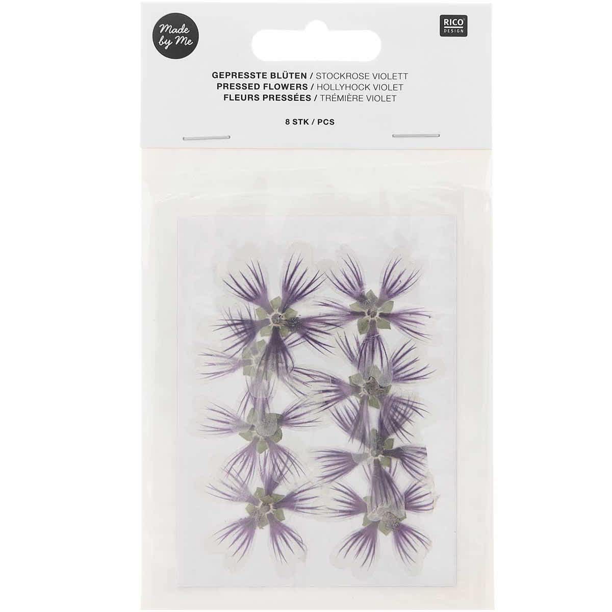 Pressed Flower & Plant Sets Hollyhock - Violet, 8/Pkg.