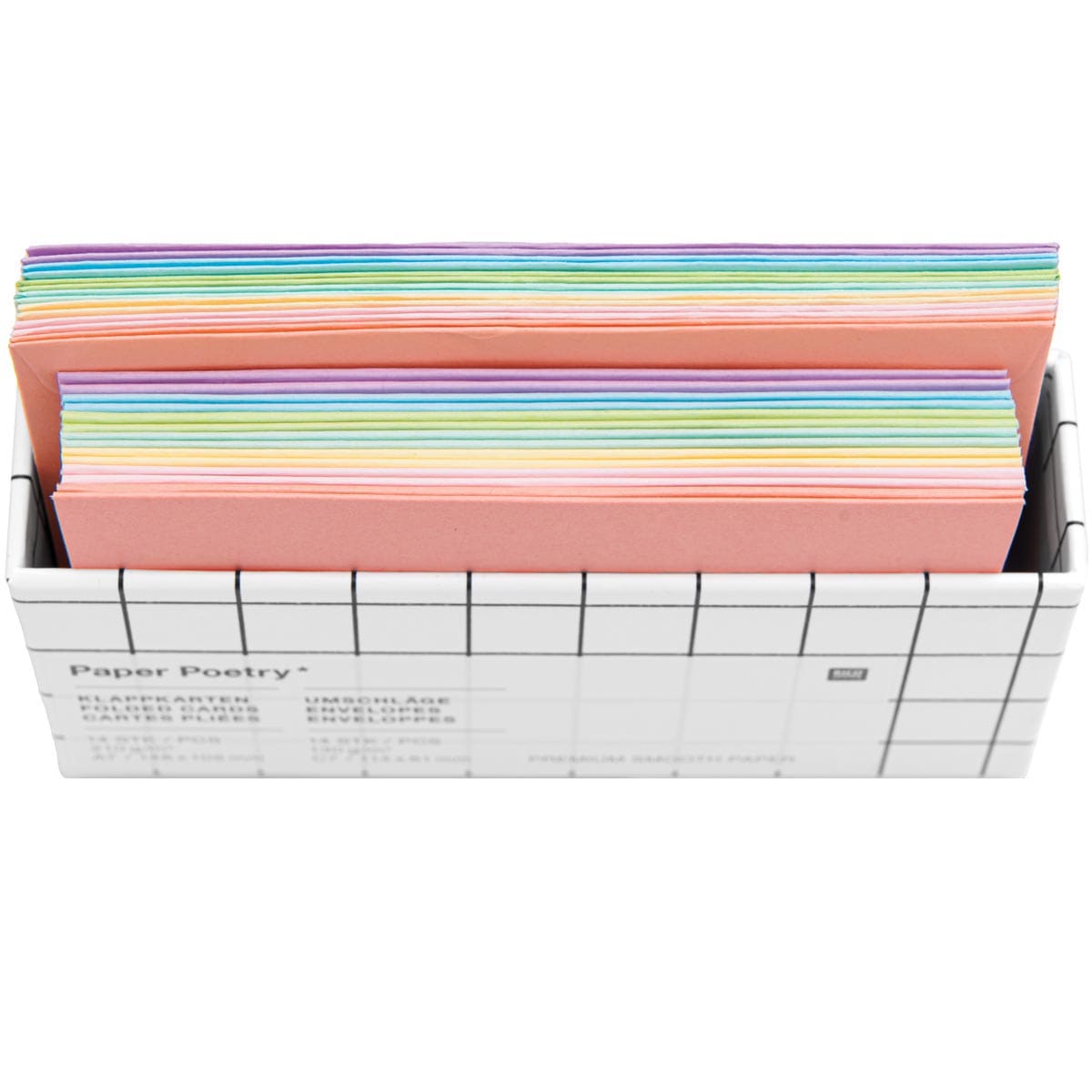 Rico Design Greeting Cards, Pkg of 14 Rainbow Pastel 4.1" x 2.9"