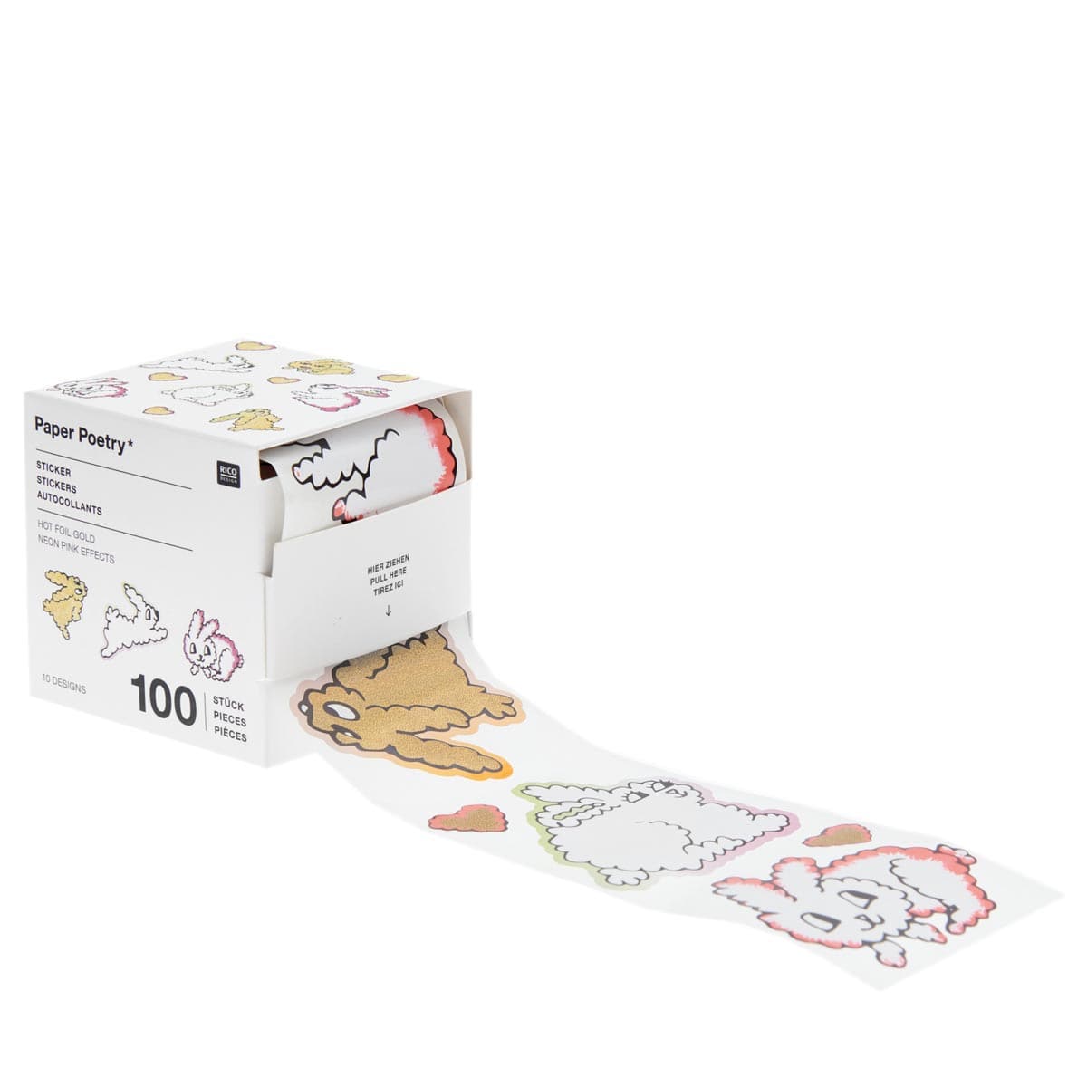 Sticker Rolls Bunnies Roll