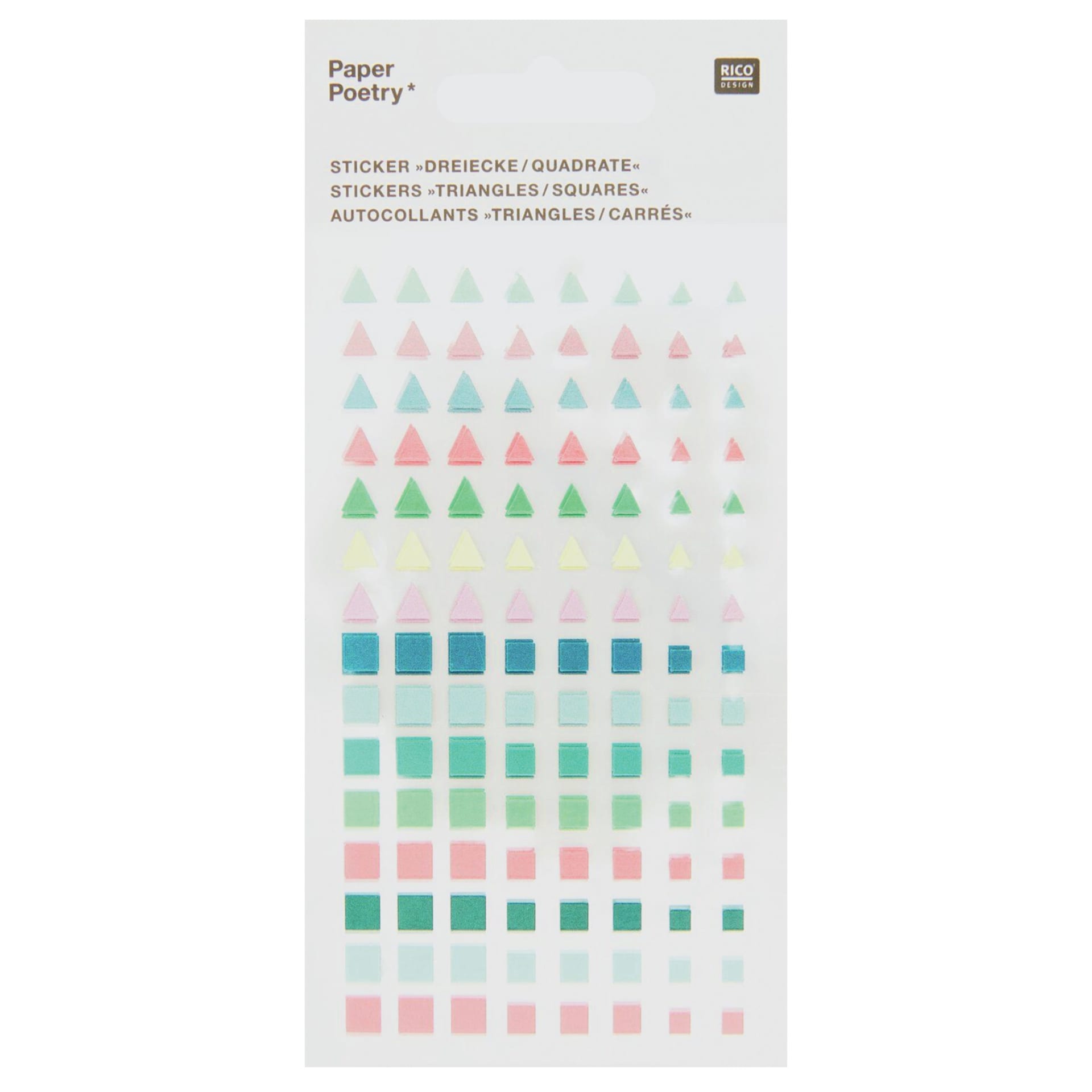 Sticker Sheet Sets Triangles/Squares - 4 Shts./Pkg.