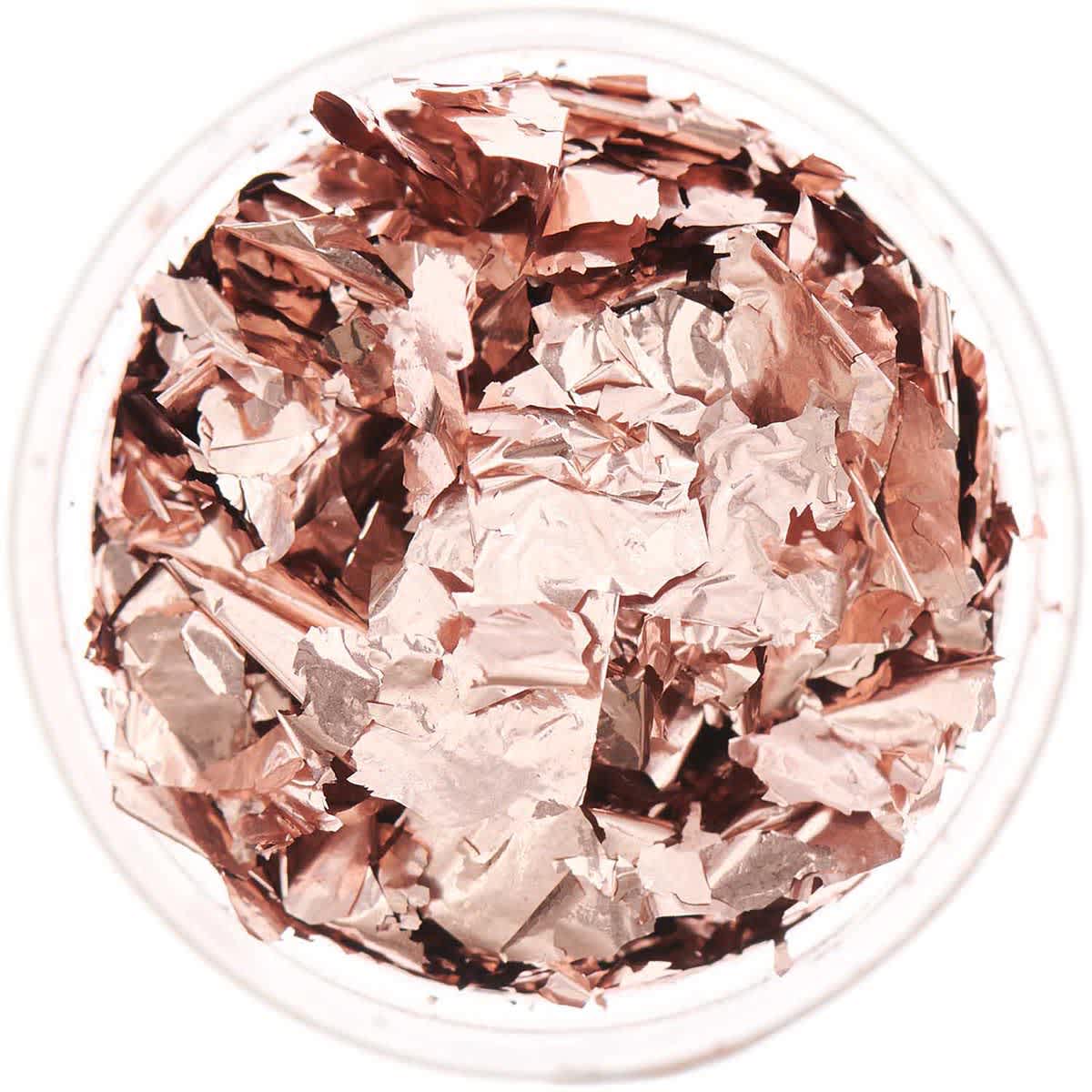 Resin Leaf Metal Flakes Rose Gold