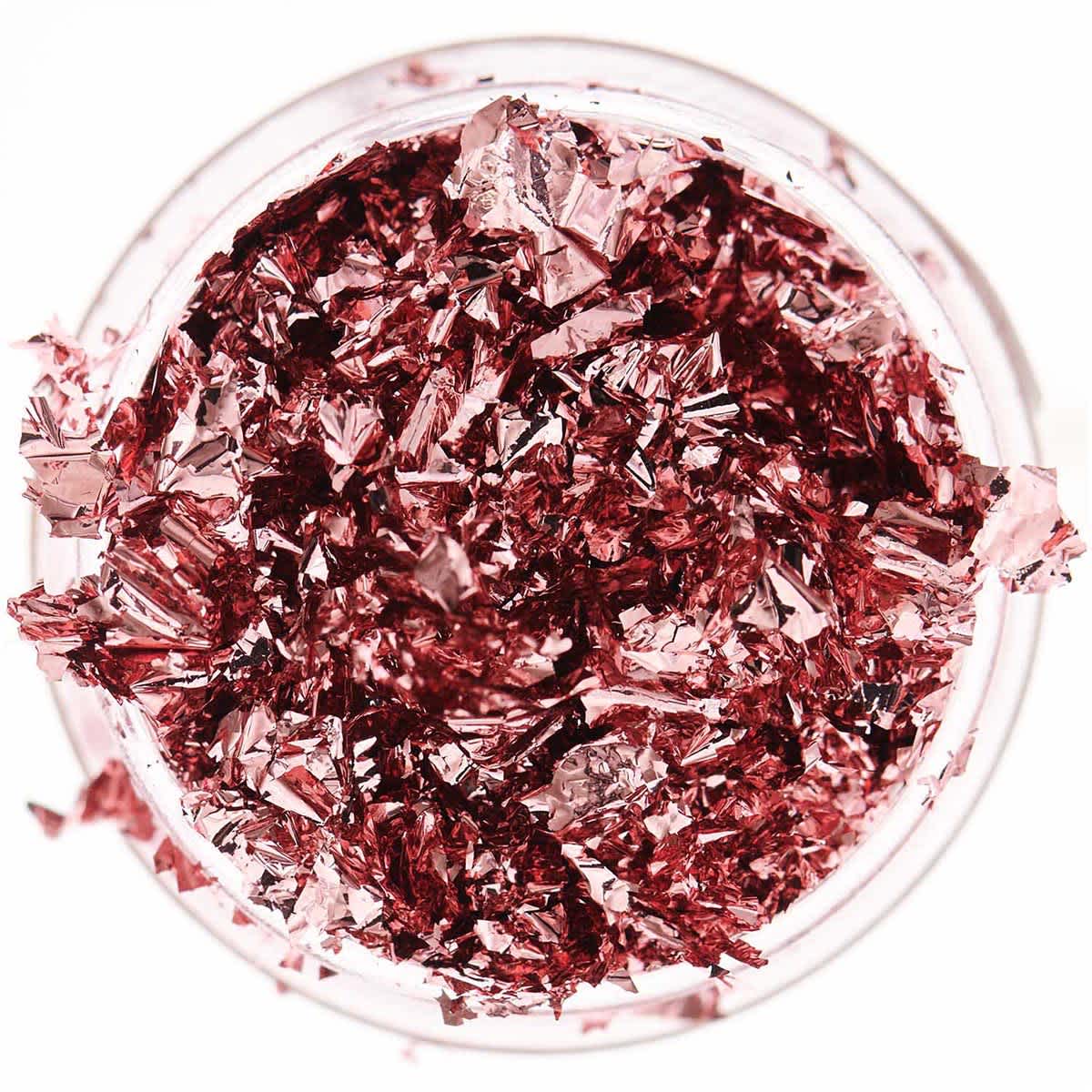 Resin Leaf Metal Flakes Rose Gold Dark