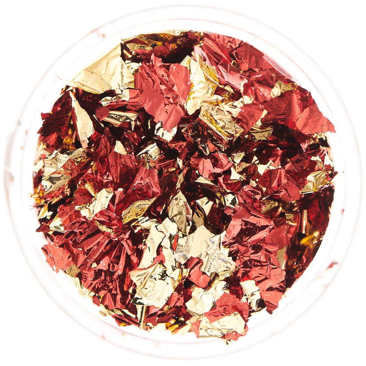 Resin Leaf Metal Flakes Gold-Red