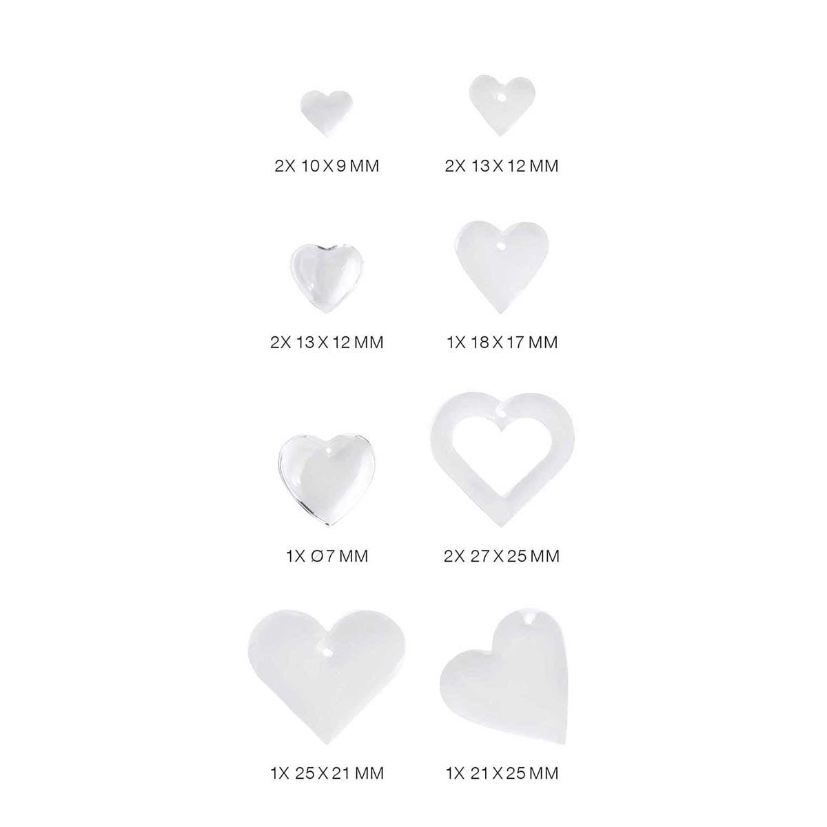 Silicone Molds Pendants Hearts - Outer Mould 4 x 21.5 cm