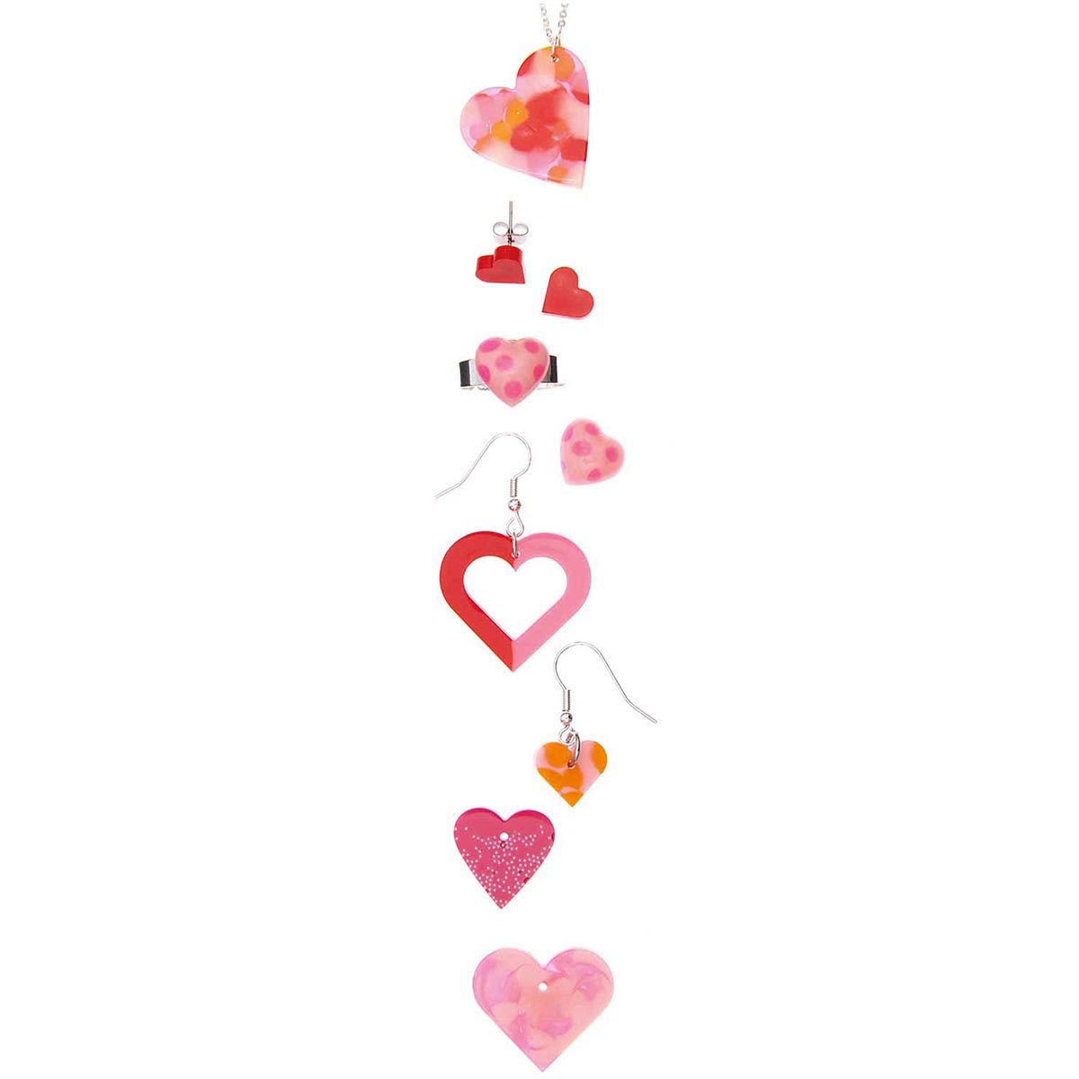 Silicone Molds Pendants Hearts - Outer Mould 4 x 21.5 cm