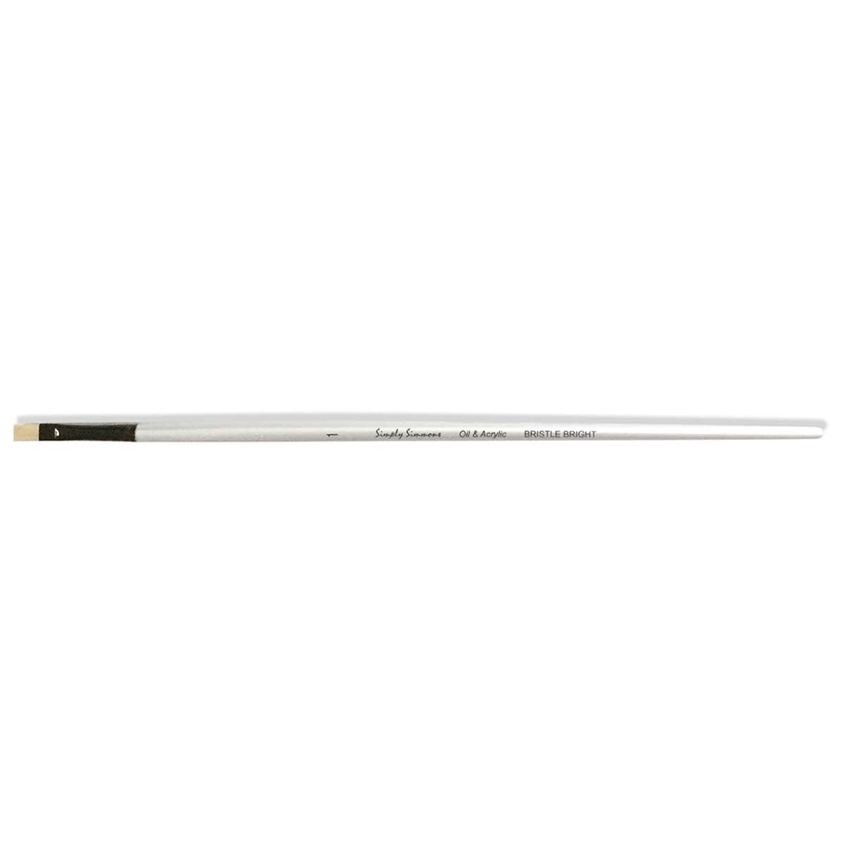 Robert Simmons Simply Simmons Short Bristle, Long Handle Brush, Bristle Bright, 1