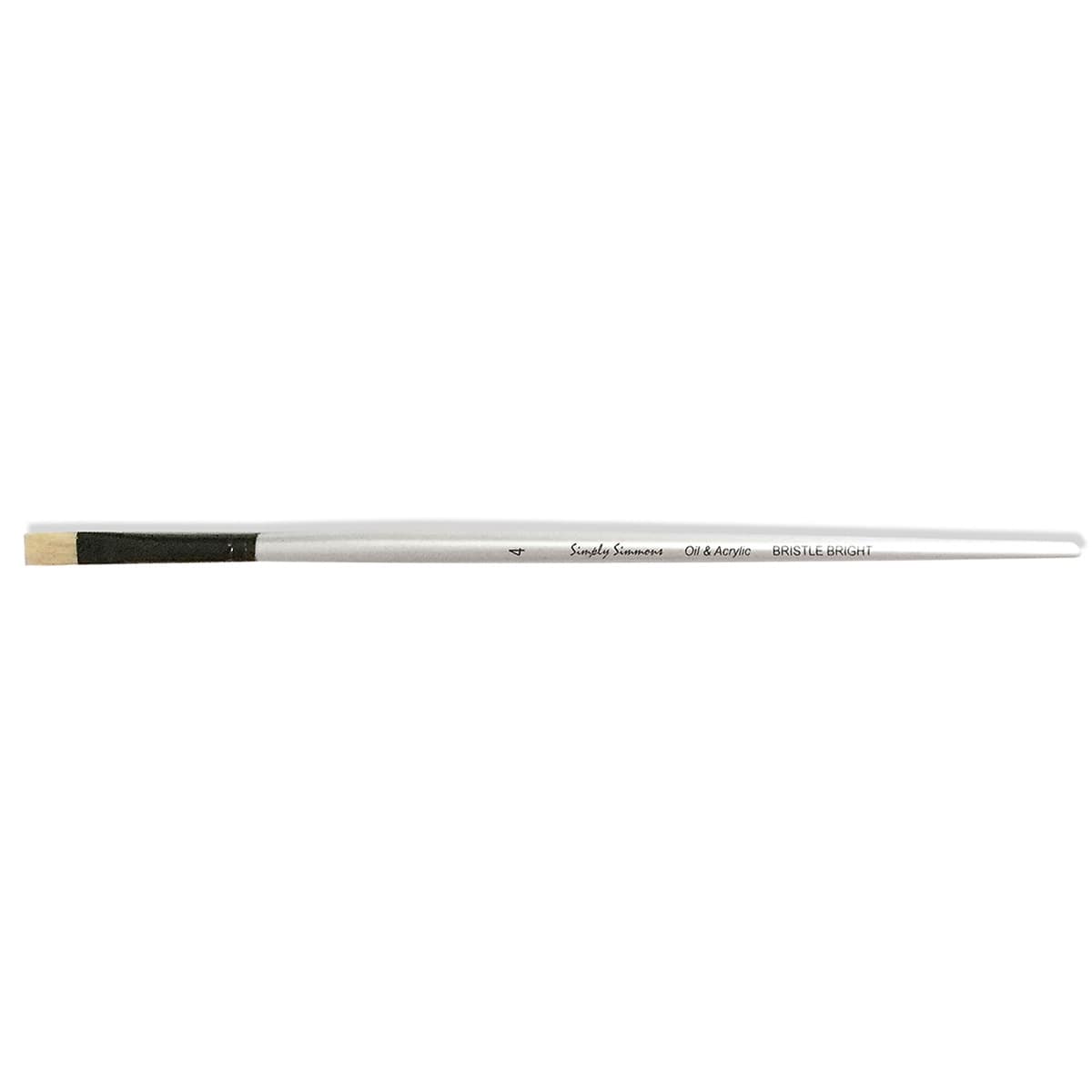 Robert Simmons Simply Simmons Short Bristle, Long Handle Brush, Bristle Bright, 4