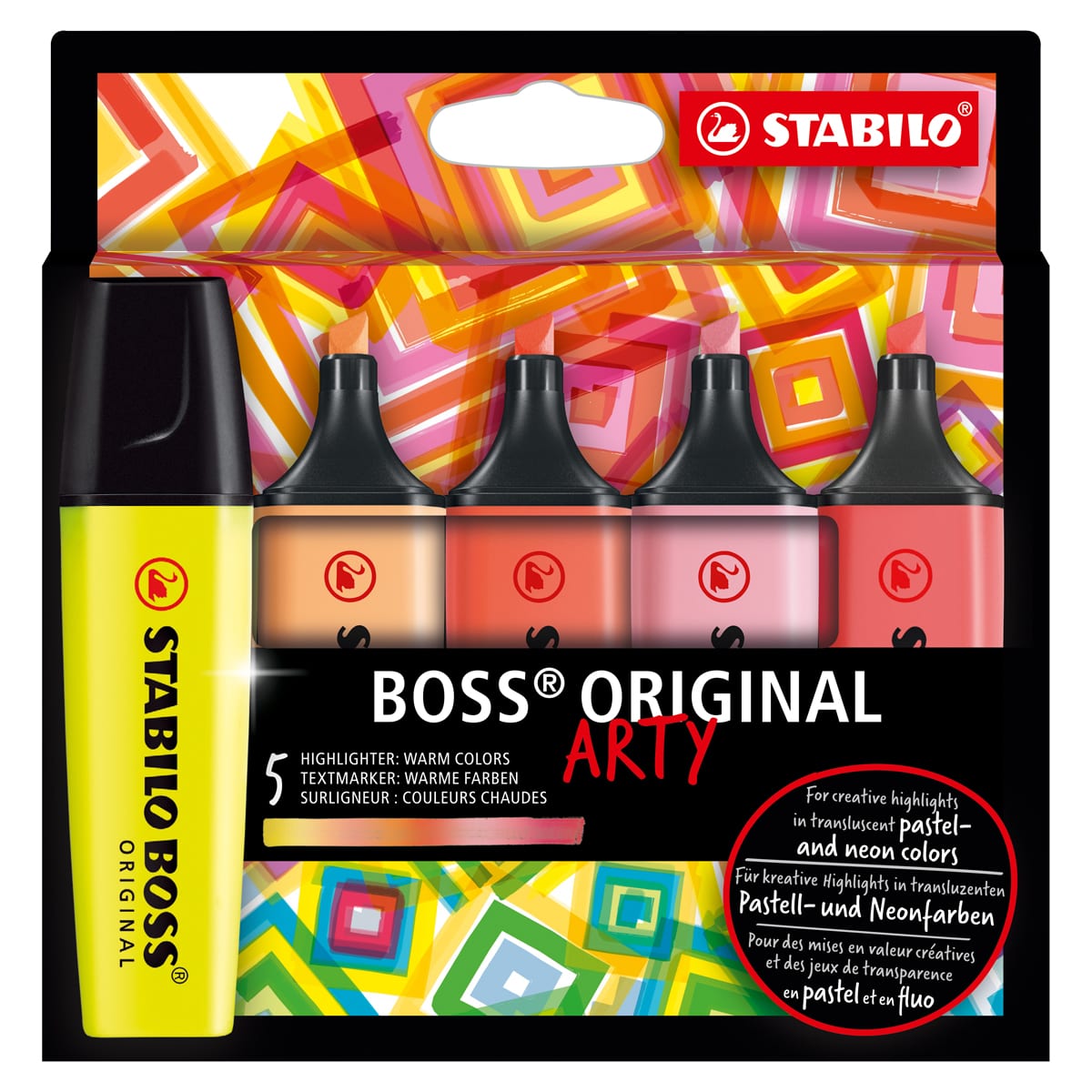 BOSS ORIGINAL Highlighters Set 5-Piece ARTY Warm Colors Set