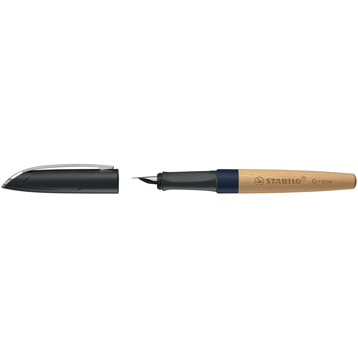 Grow Fountain & Ballpoint Pen Fountain Pen - Blueberry Blue/Beech
