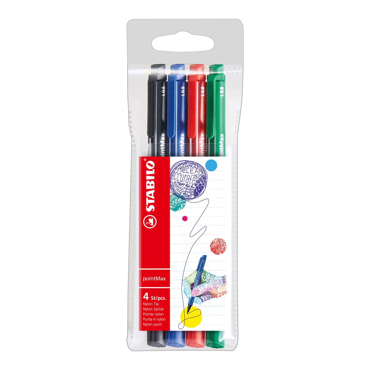 pointMax Pen 4-Pen Wallet - Basic Colors - Peggable