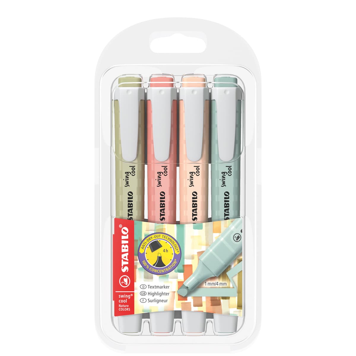 swing cool NatureCOLORS Sets 4-Color Set (Mud Green, Earth Green, Sienna, Beige)