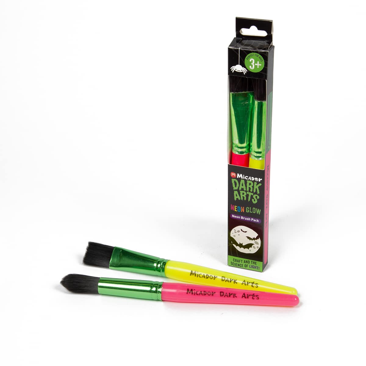 Micador Dark Arts, Neon Glow Brush Pack, 2-Brush Pack