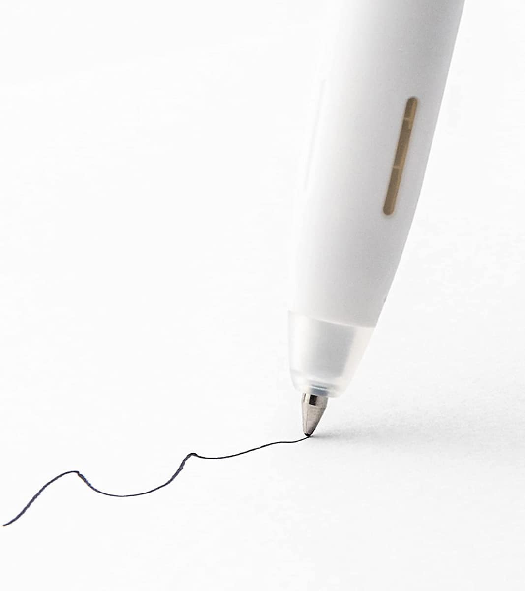 bLen Retractable Gel Pen .7mm White Barrel with Black Ink - 2/pkg.