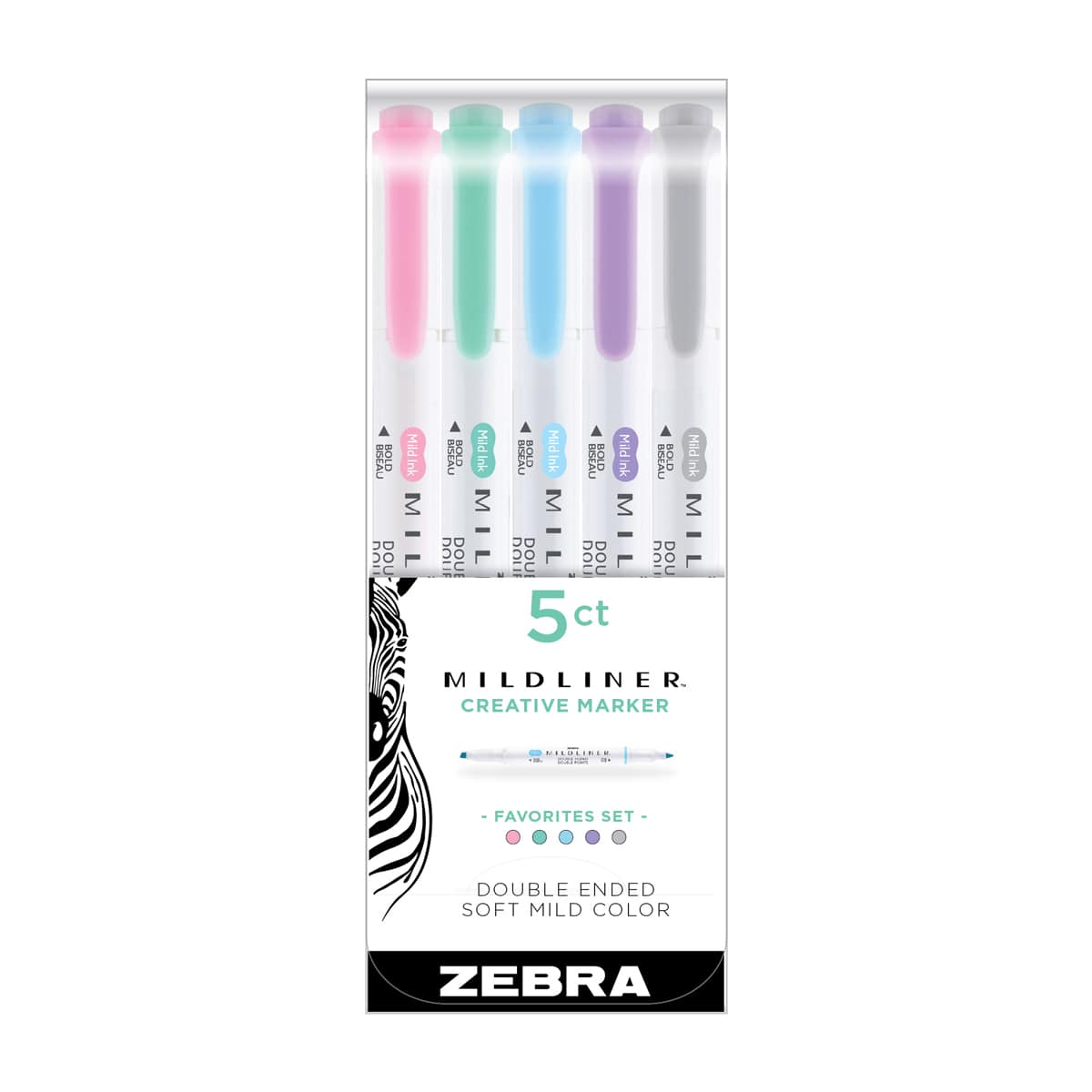 Mildliner Double-Ended Highlighter Set 5-Color Top Sellers Set