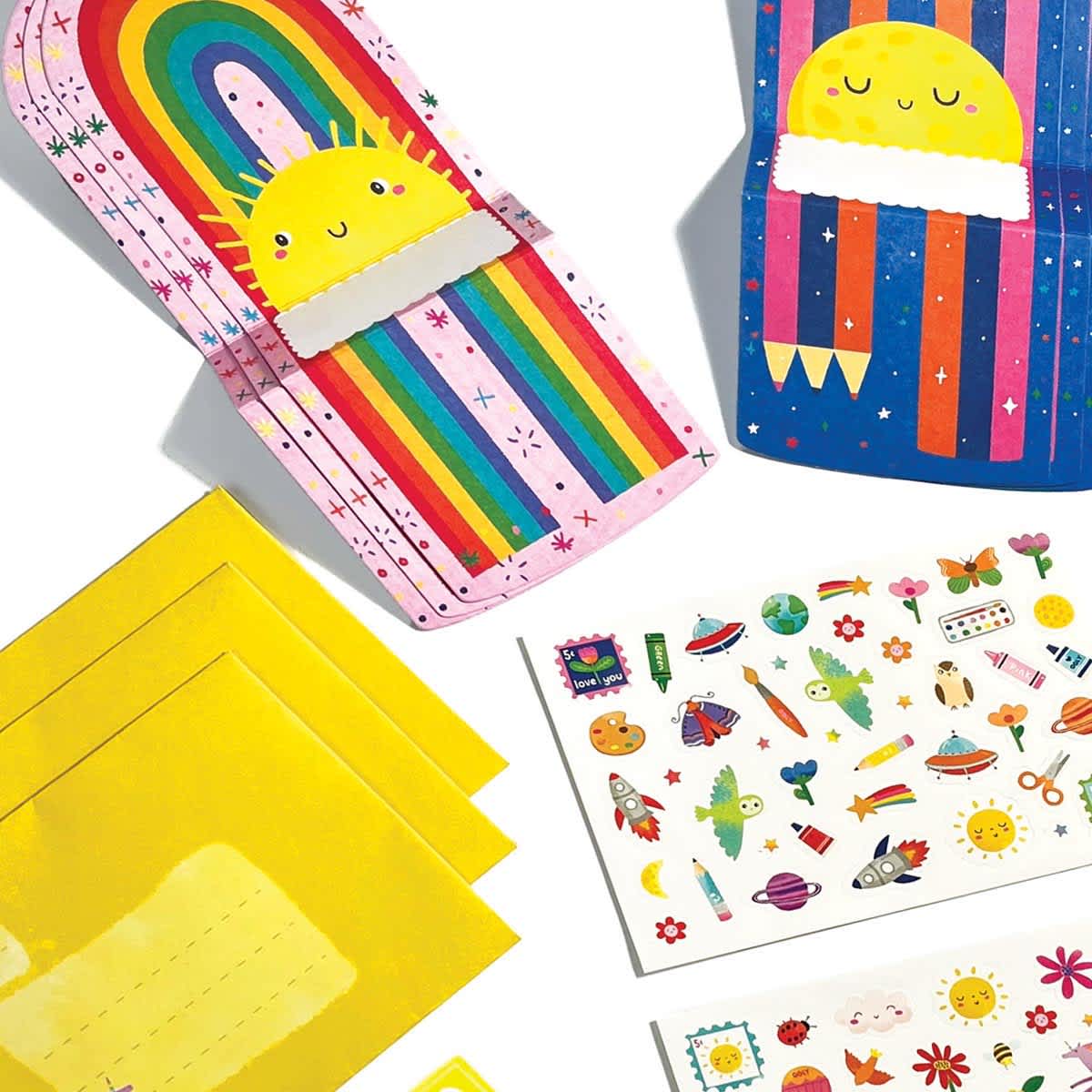 Tiny Tada! Note Cards & Sticker Set Hello Rainbows