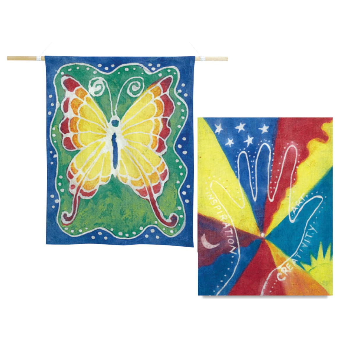 easy fabric batik with glue