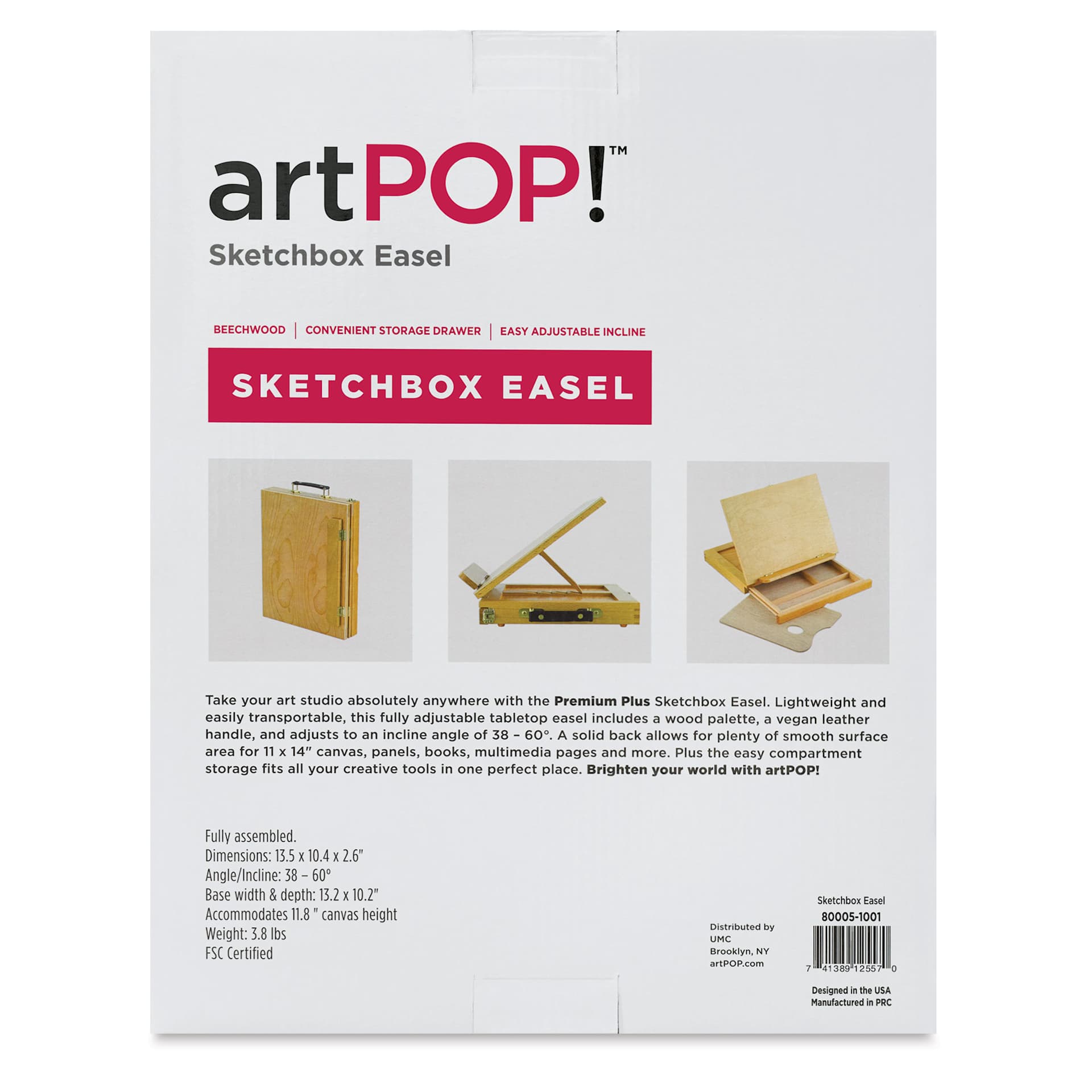 artPOP! Sketchbox Easel (Back of packaging)