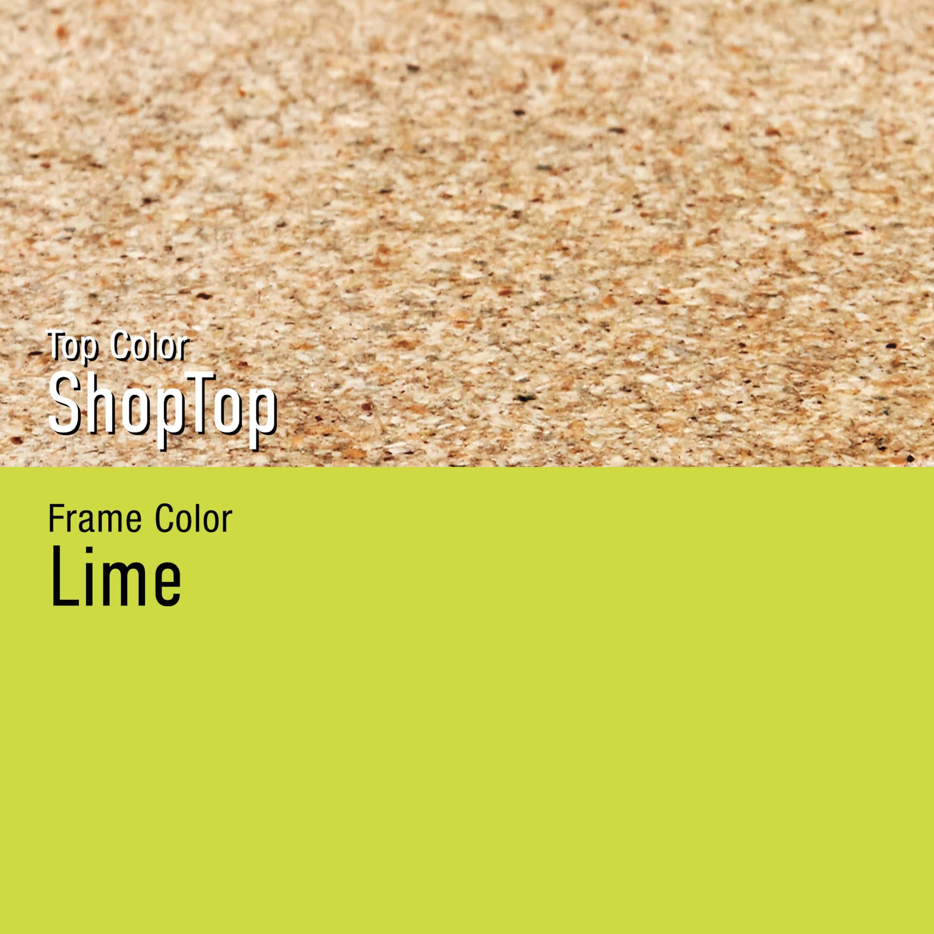 Diversified Spaces Fab-Lab Workbench - ShopTop Top, Lime, 60" x 30" - colors