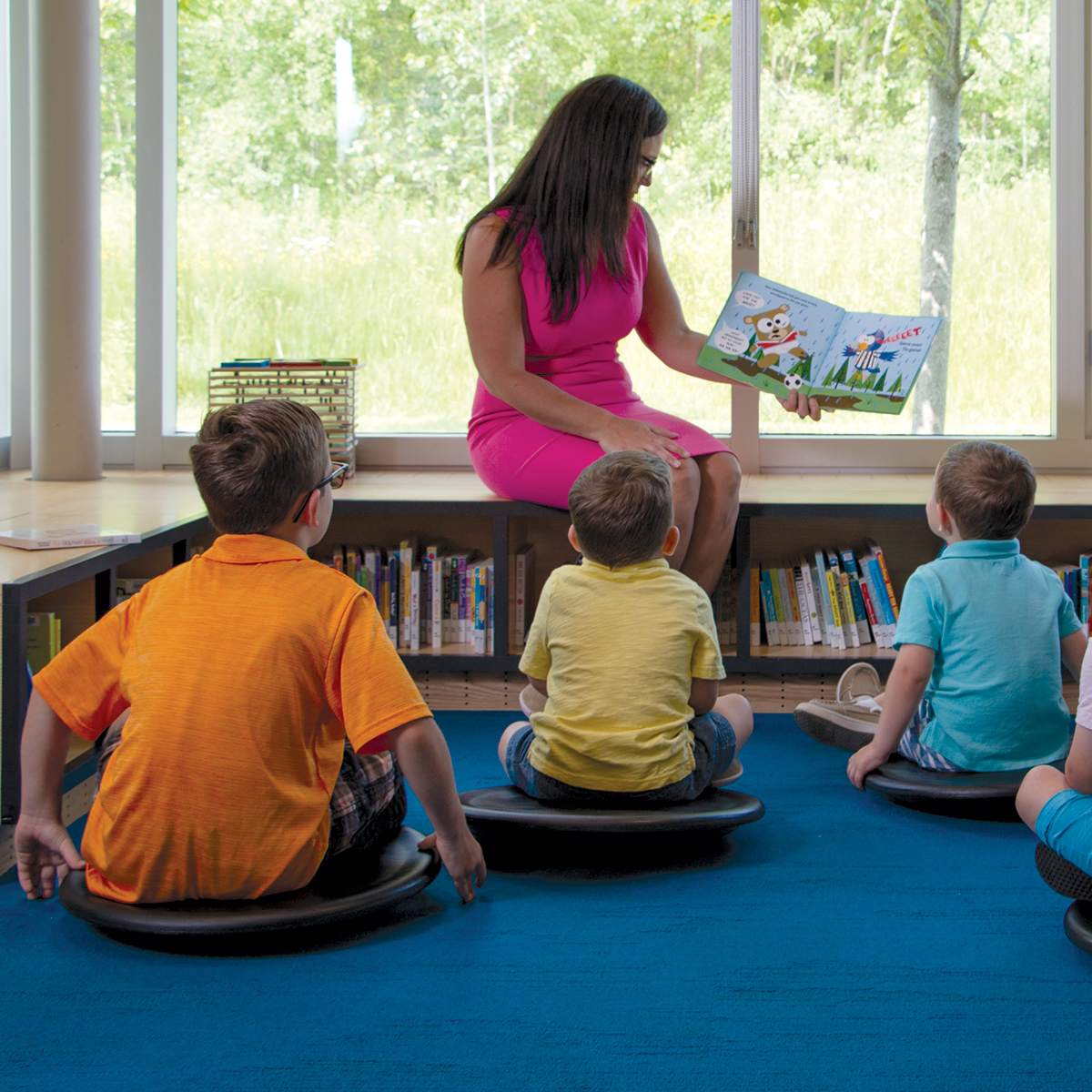 Kore Design Floor Wobbler - shown in classroom setting with children seated