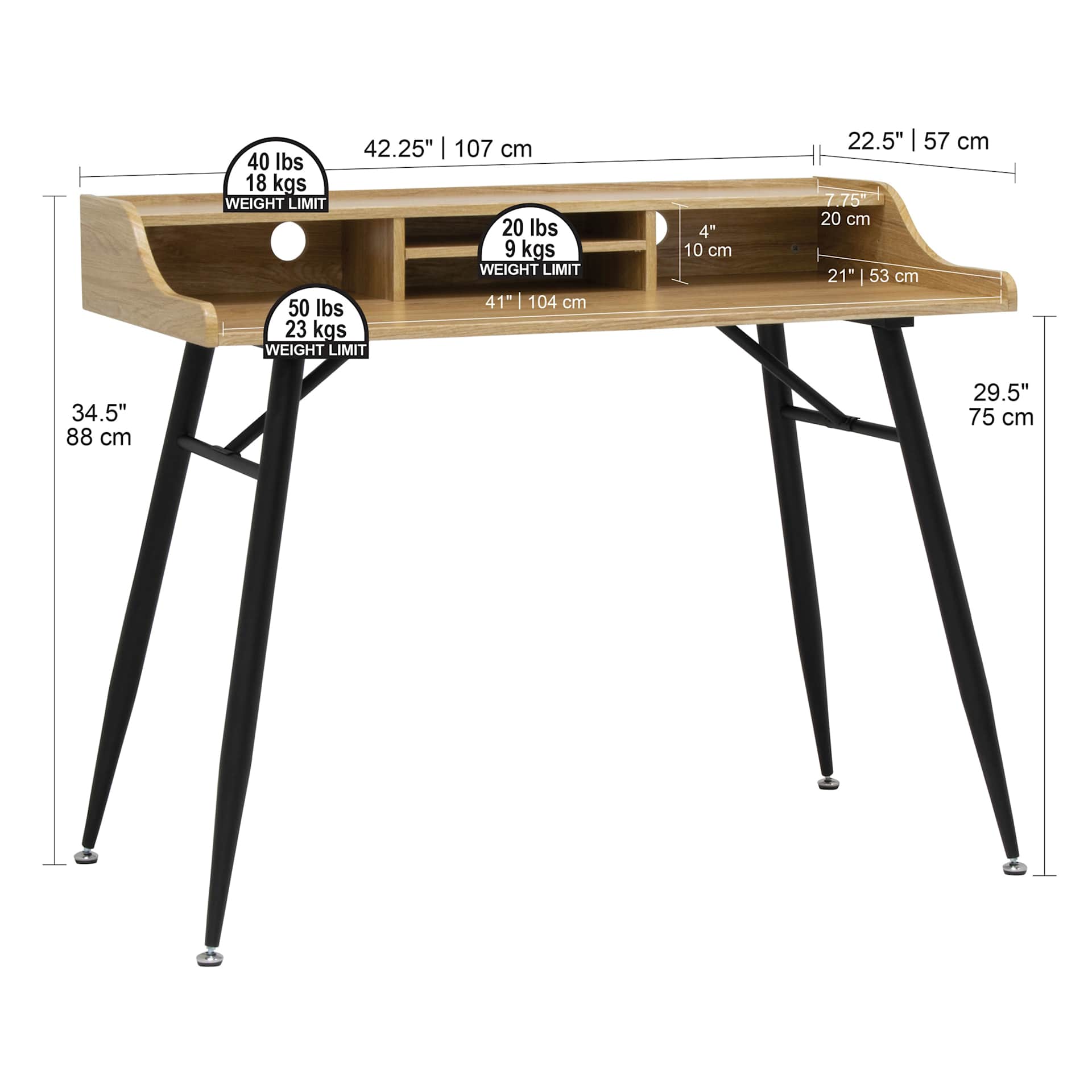 Studio Designs Woodford Writing Desk with dimensions Studio Designs Woodford Writing Desk with dimensions