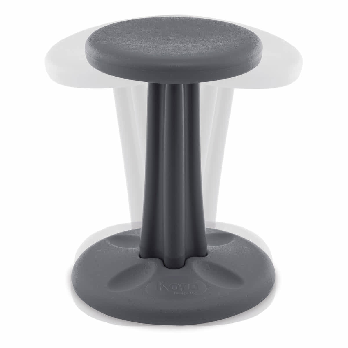 Kore Design Junior Wobble Chair - Grey, 16", Shown in motion.