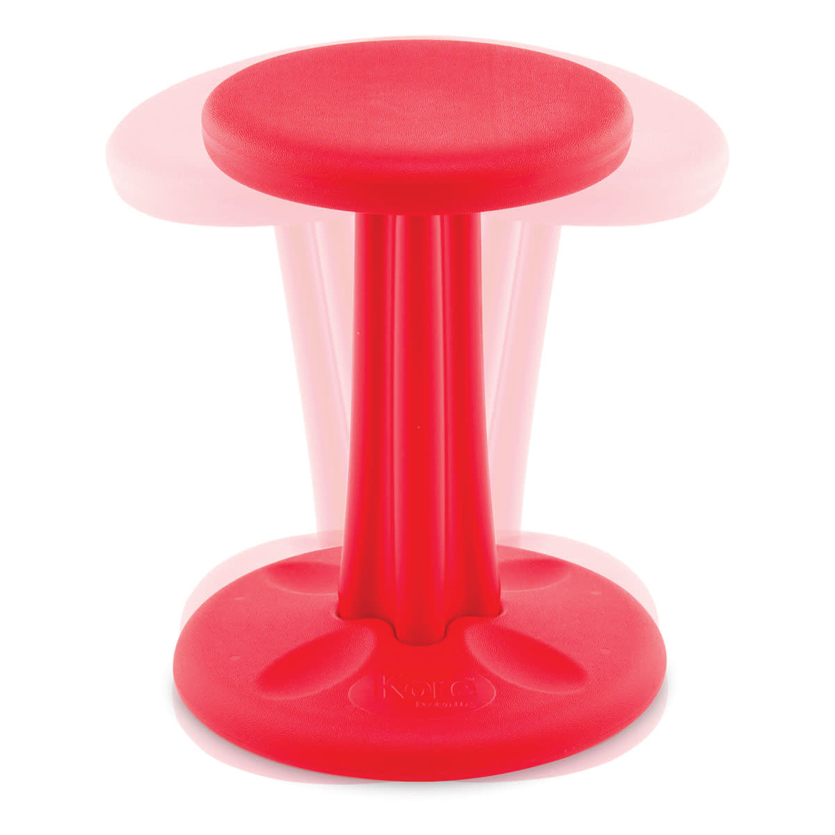 Kore Design Junior Wobble Chair - Red, 16", Shown in motion.