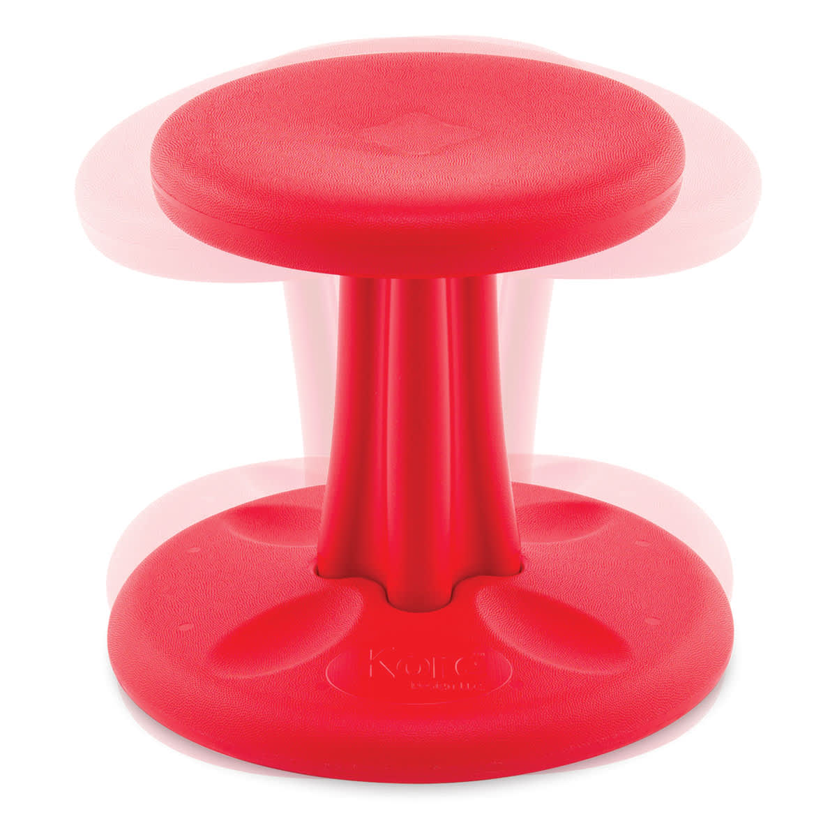 Kore Design Preschool Wobble Chair - Red, 12". Shown in motion.