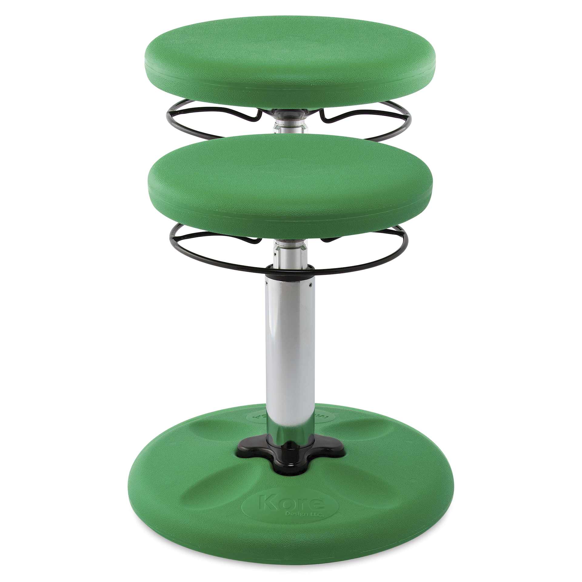 Kore Design Kids Adjustable Chair - Green - raised and unraised